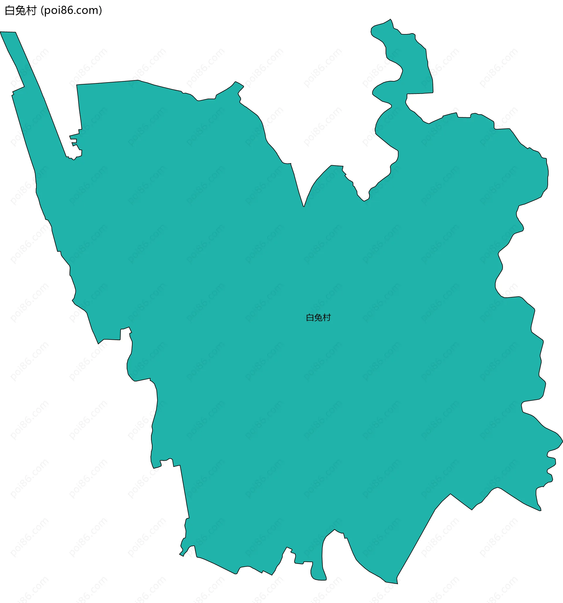 白兔村边界地图