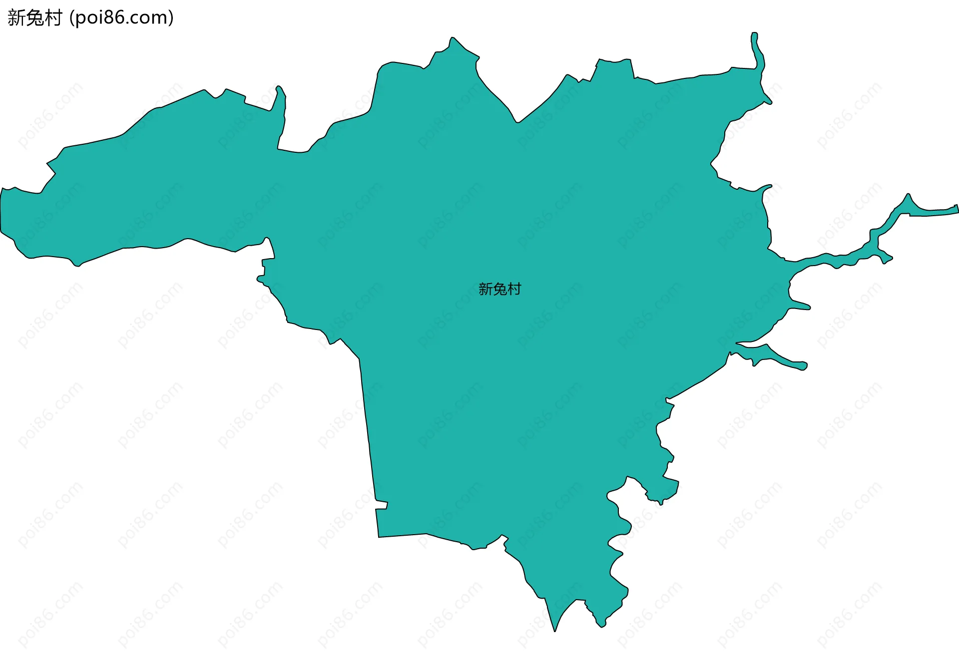 新兔村边界地图