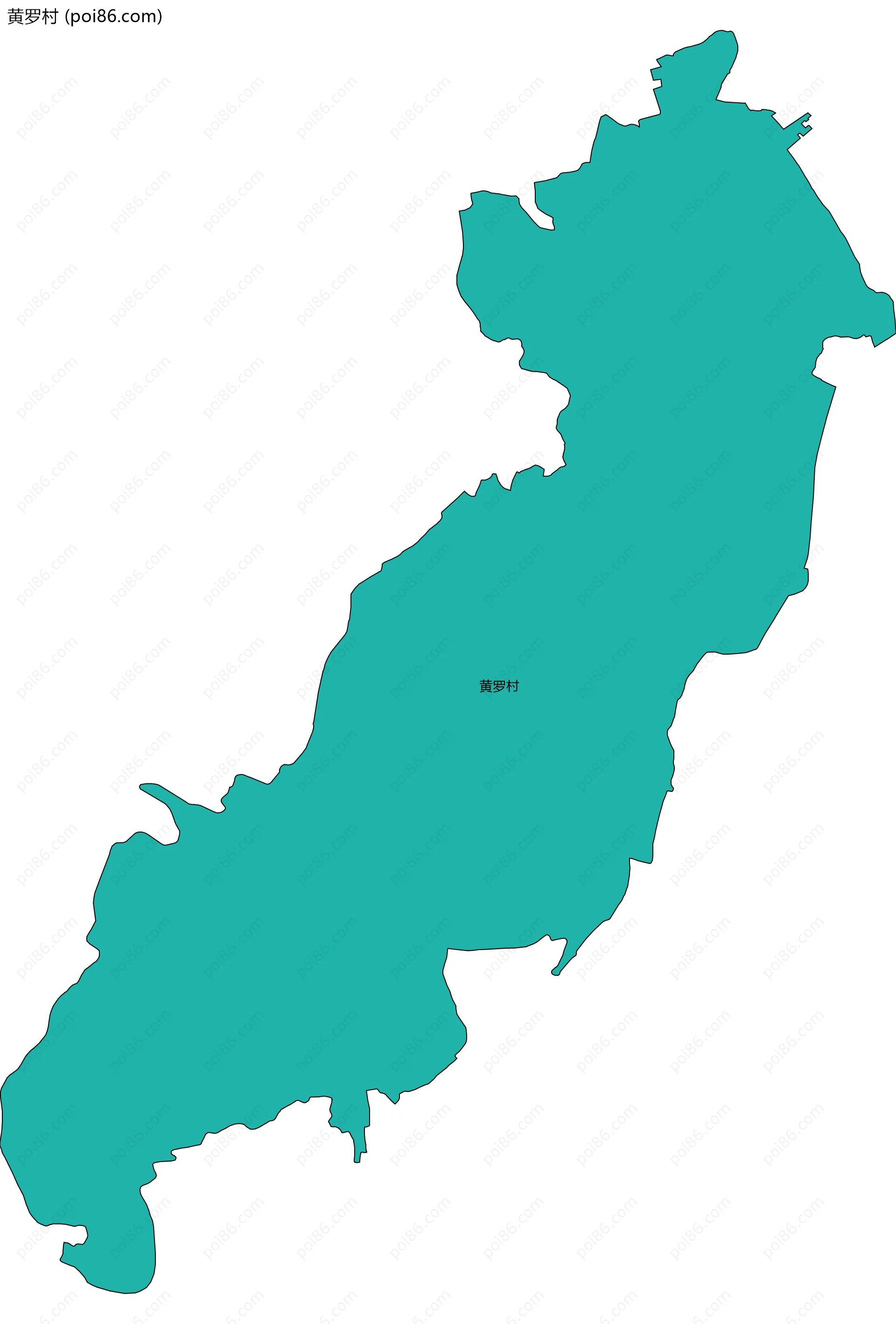 黄罗村边界地图