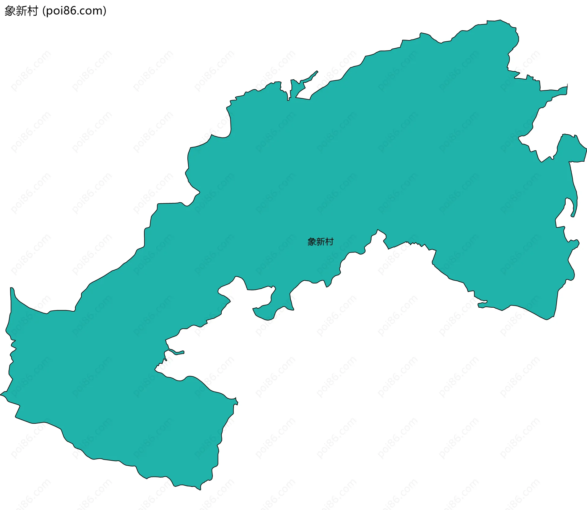 象新村边界地图