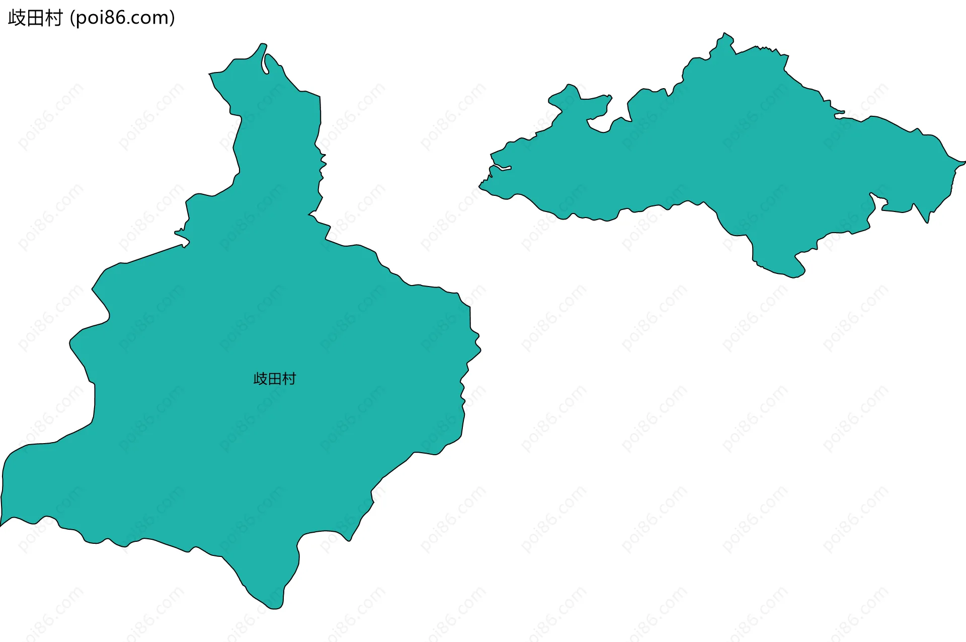 歧田村边界地图