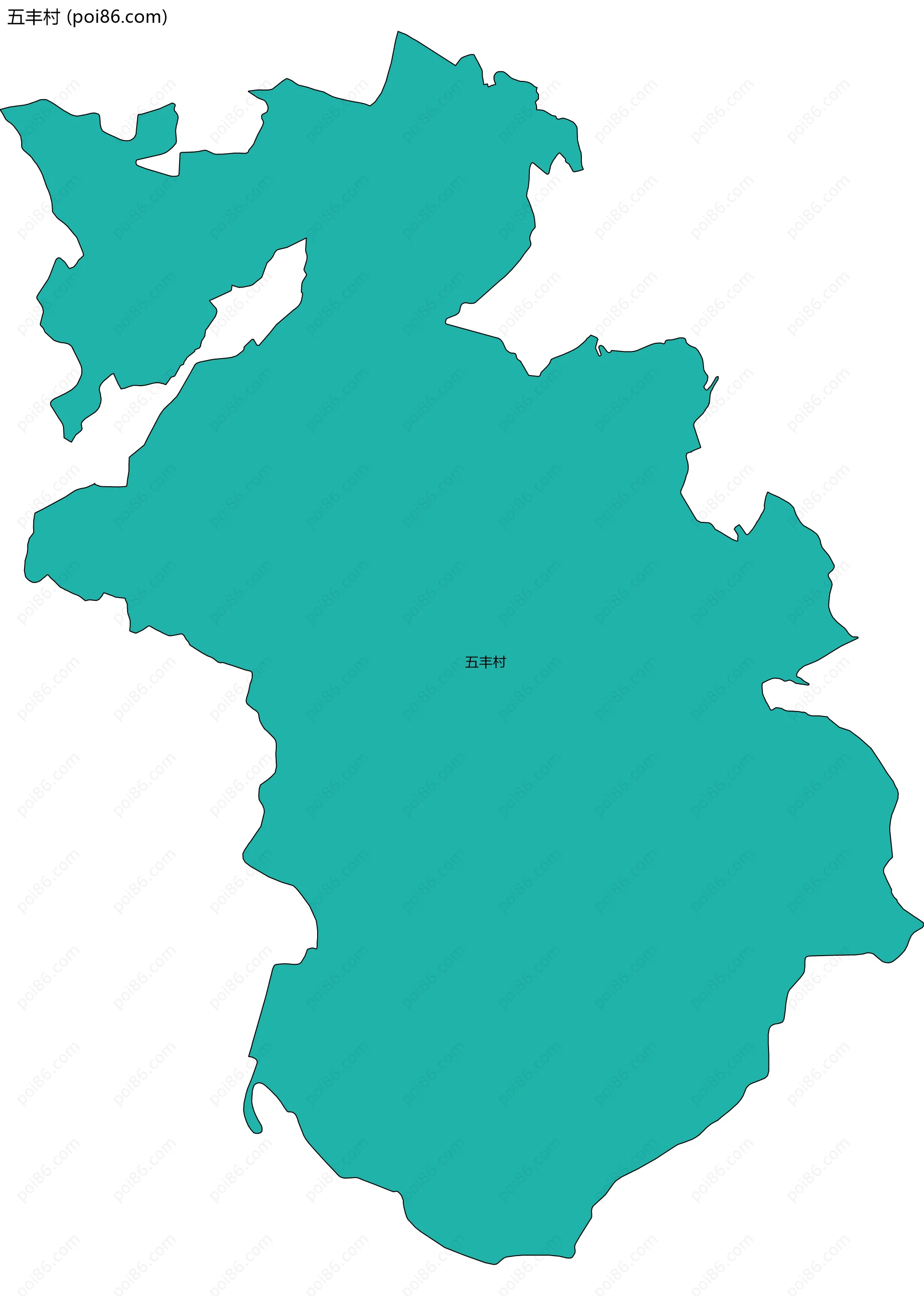 五丰村边界地图