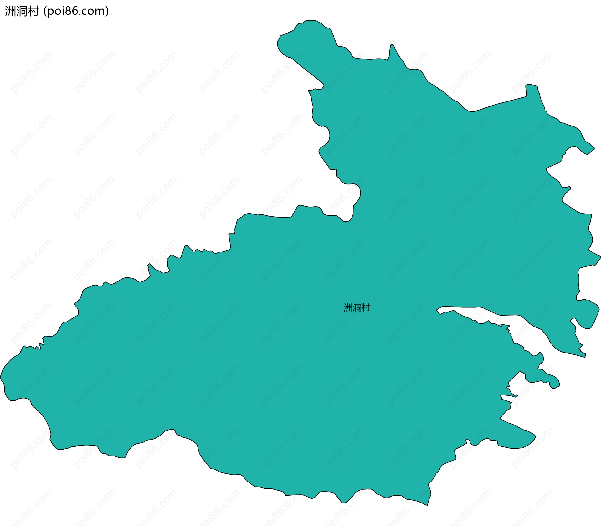 洲洞村边界地图