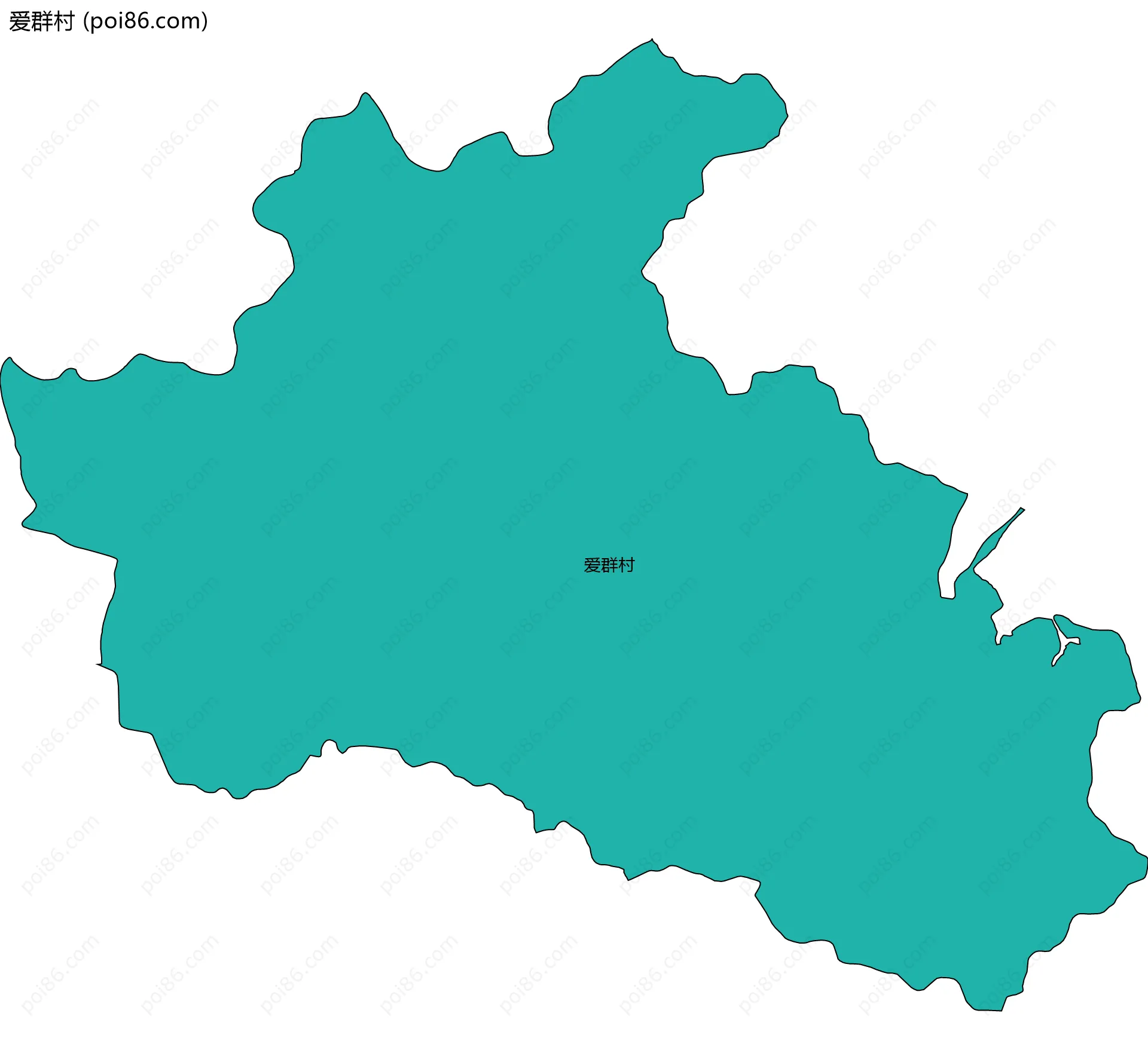 爱群村边界地图