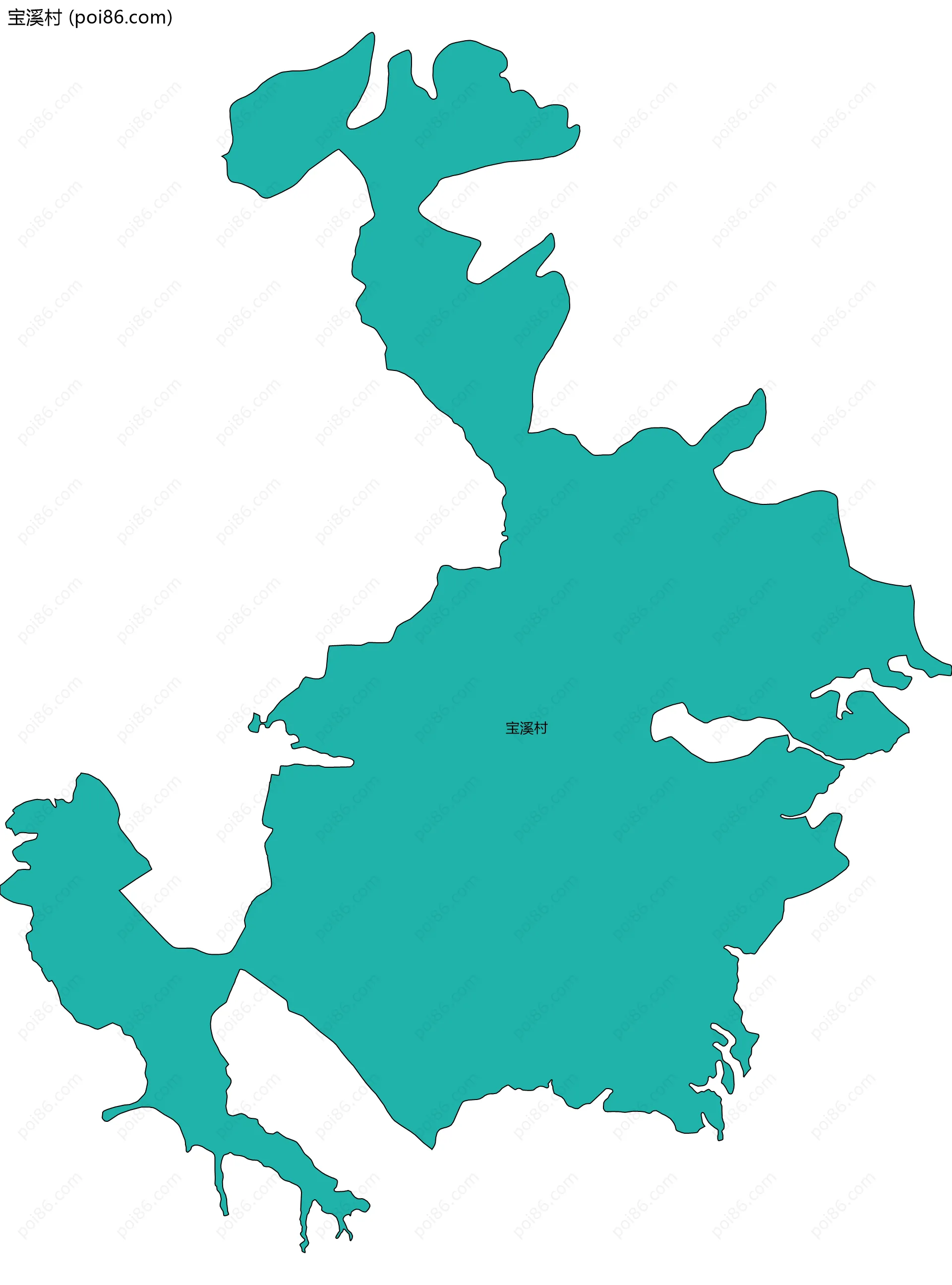 宝溪村边界地图