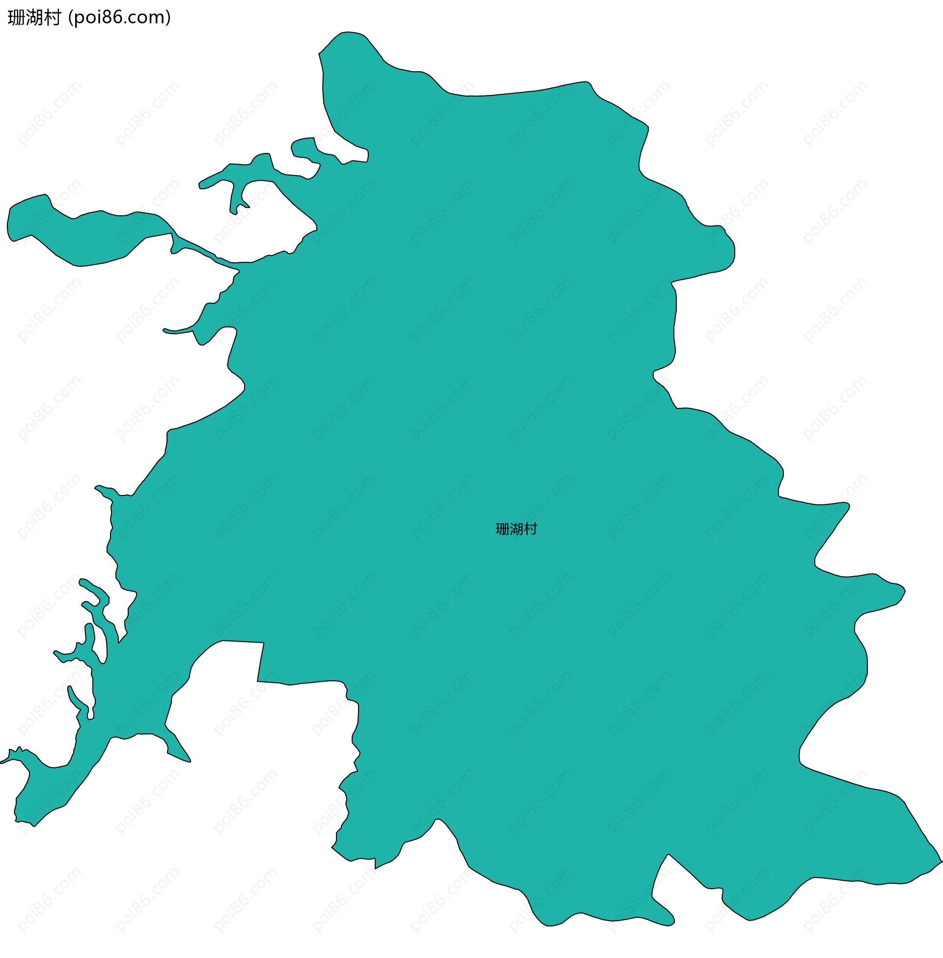 珊湖村边界地图