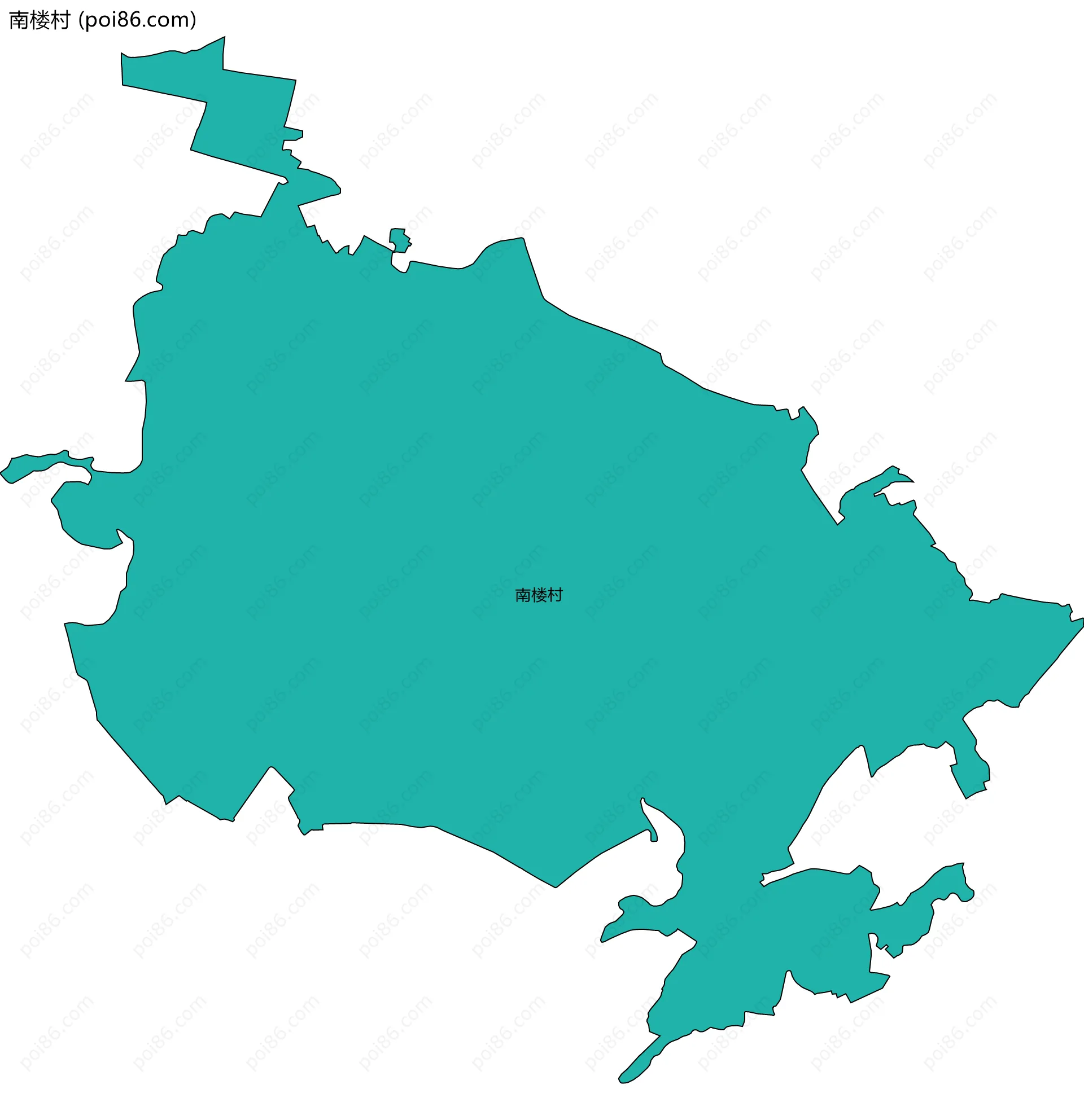 南楼村边界地图