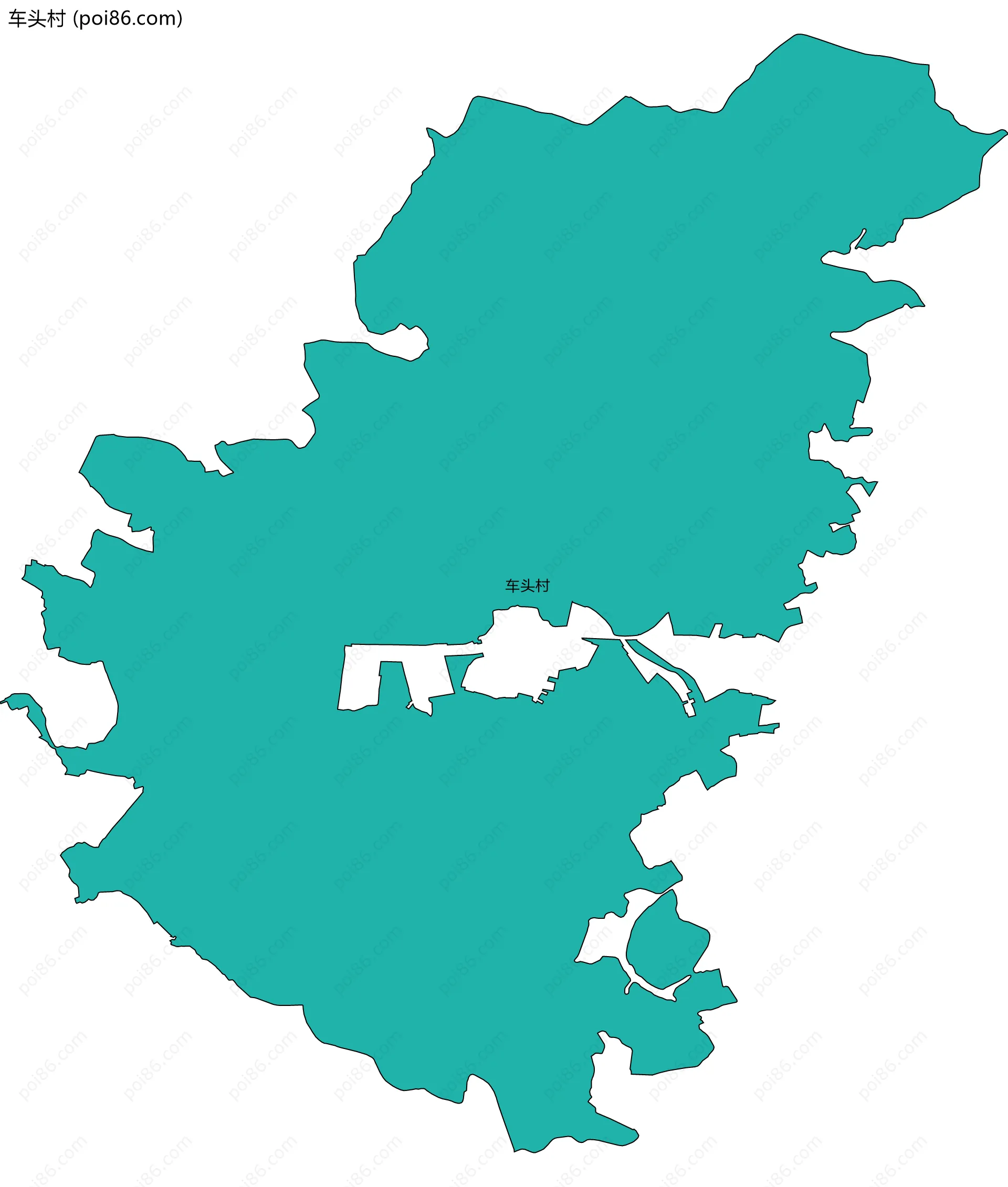 车头村边界地图