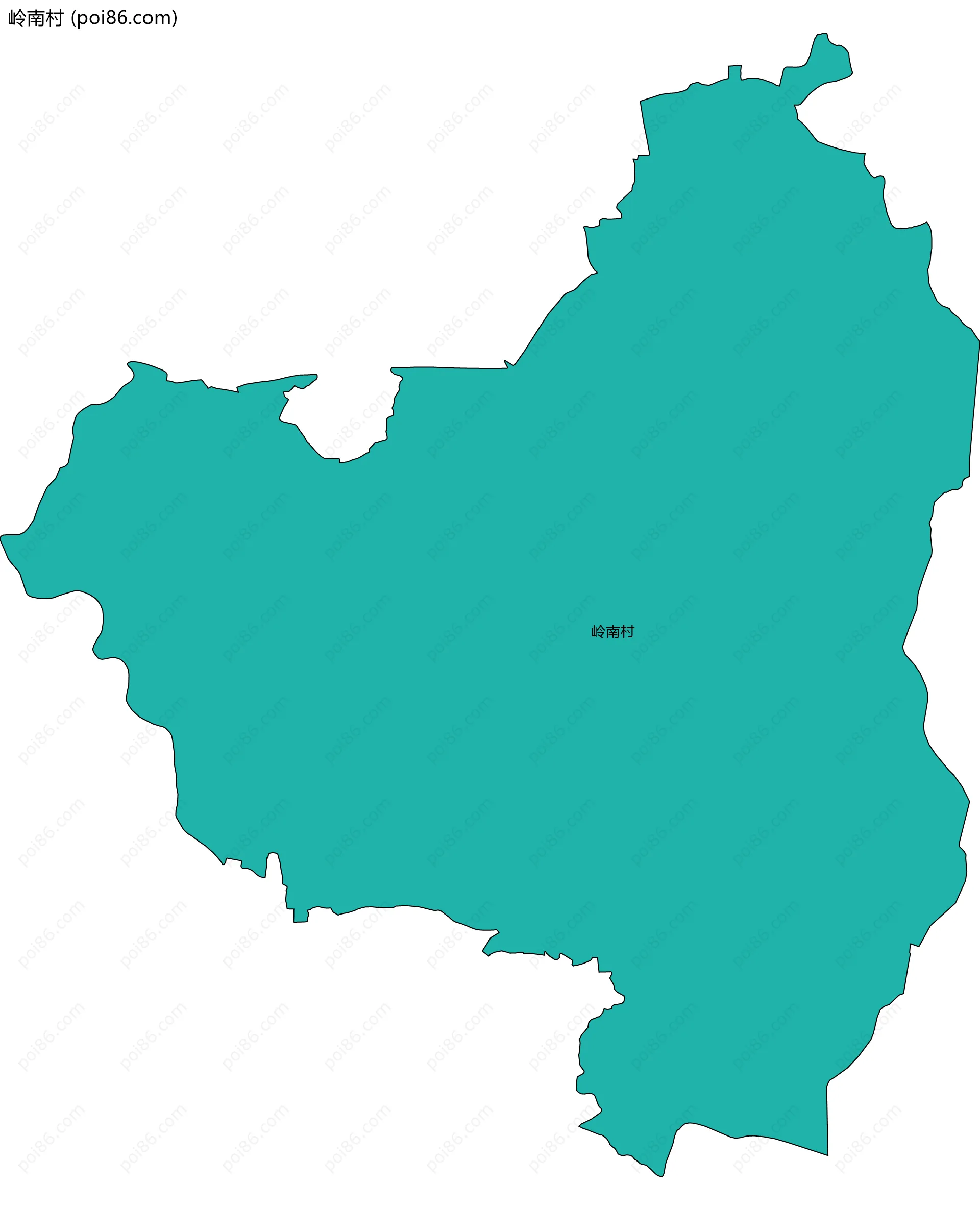 岭南村边界地图