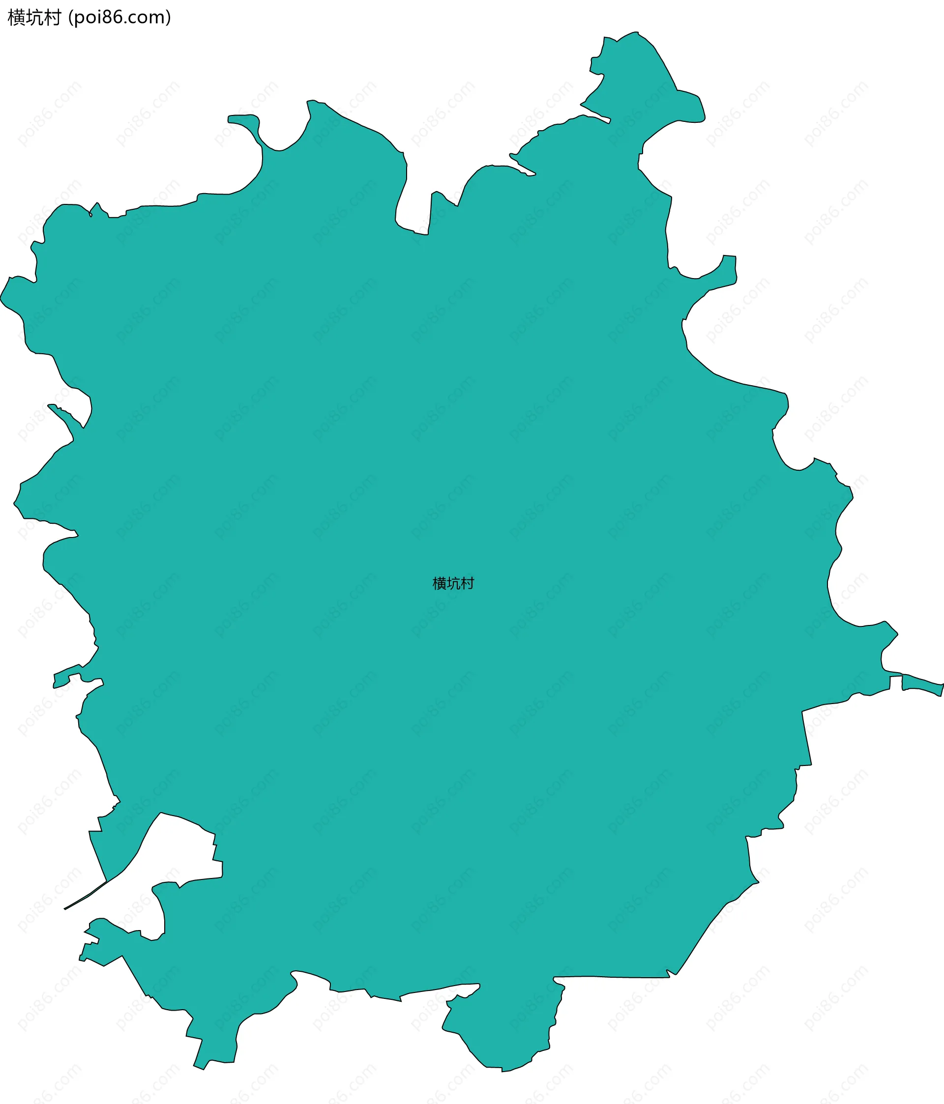 横坑村边界地图