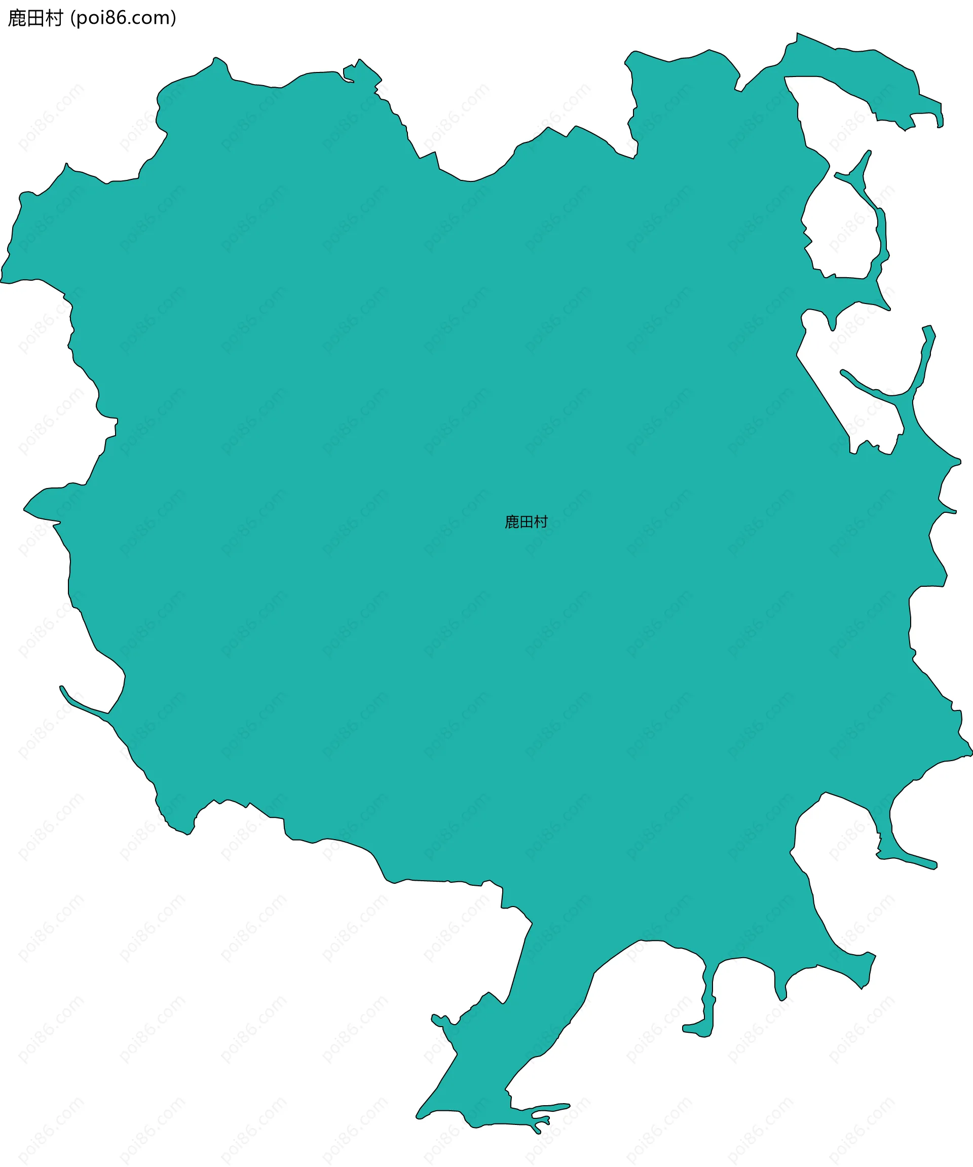 鹿田村边界地图