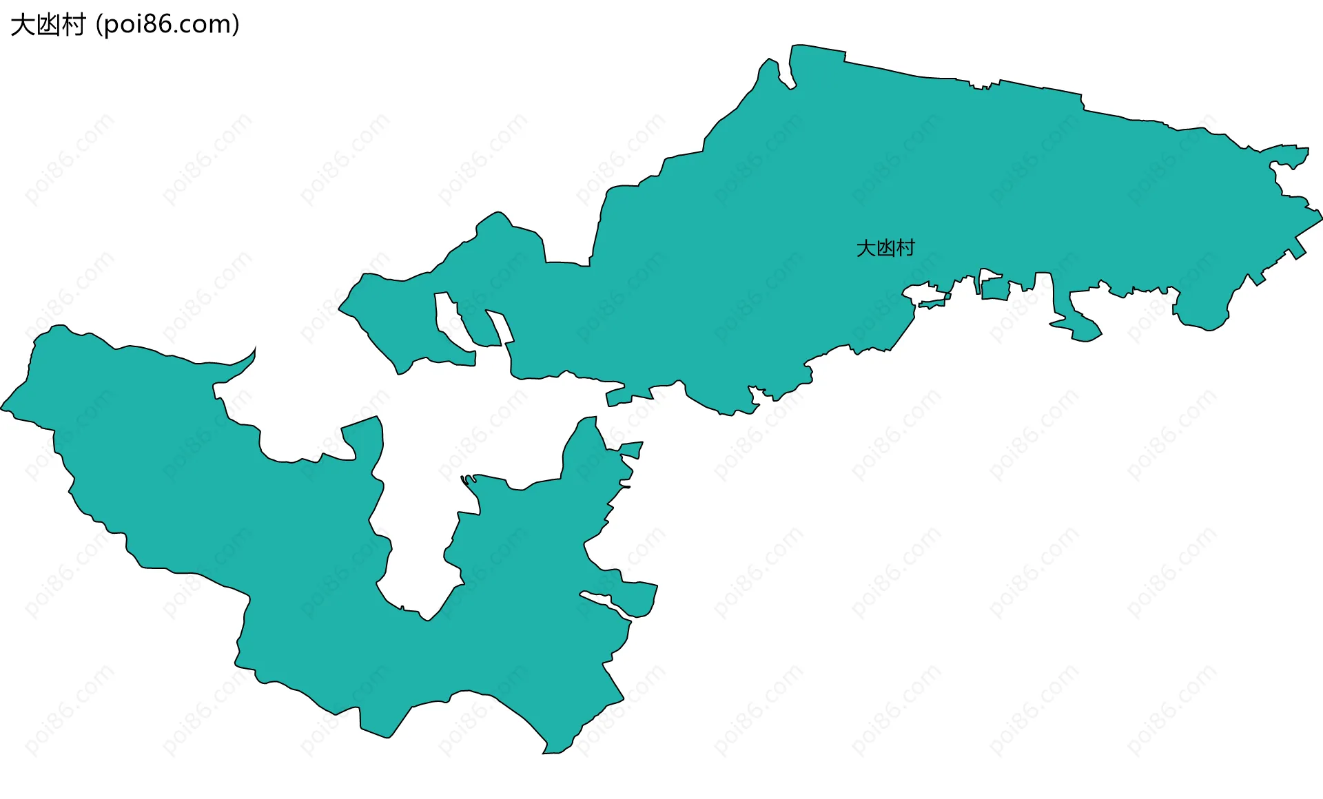 大凼村边界地图