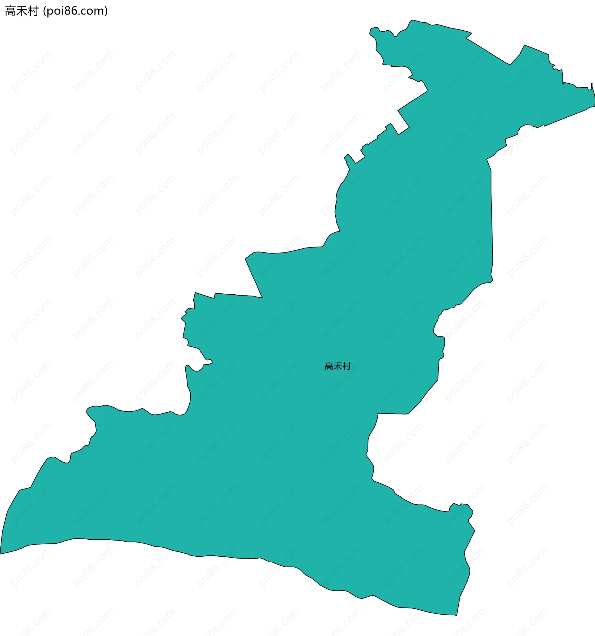 高禾村边界地图