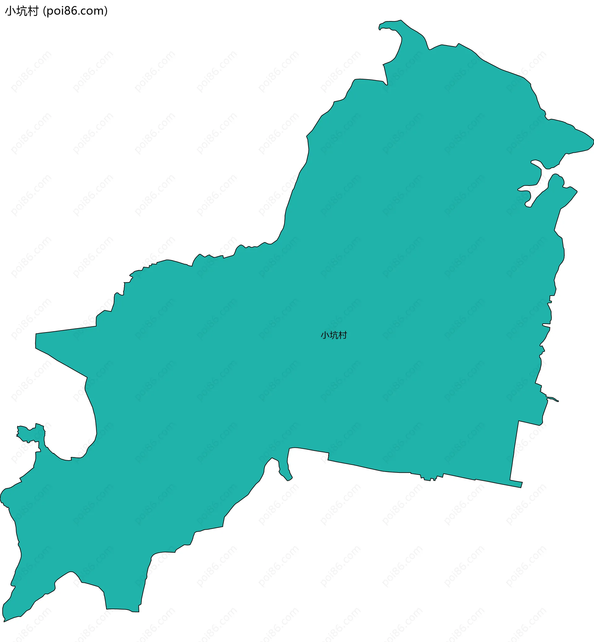 小坑村边界地图