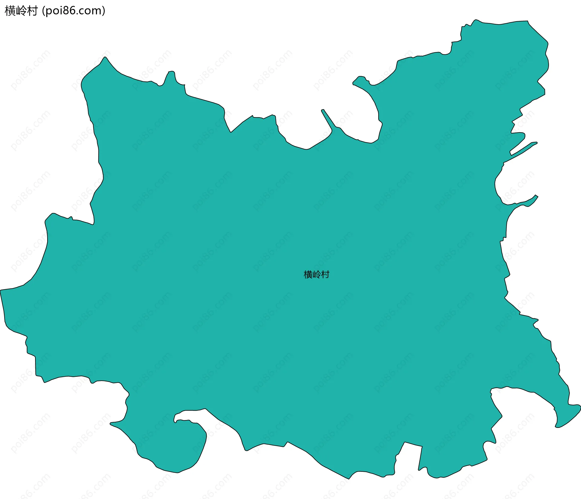 横岭村边界地图