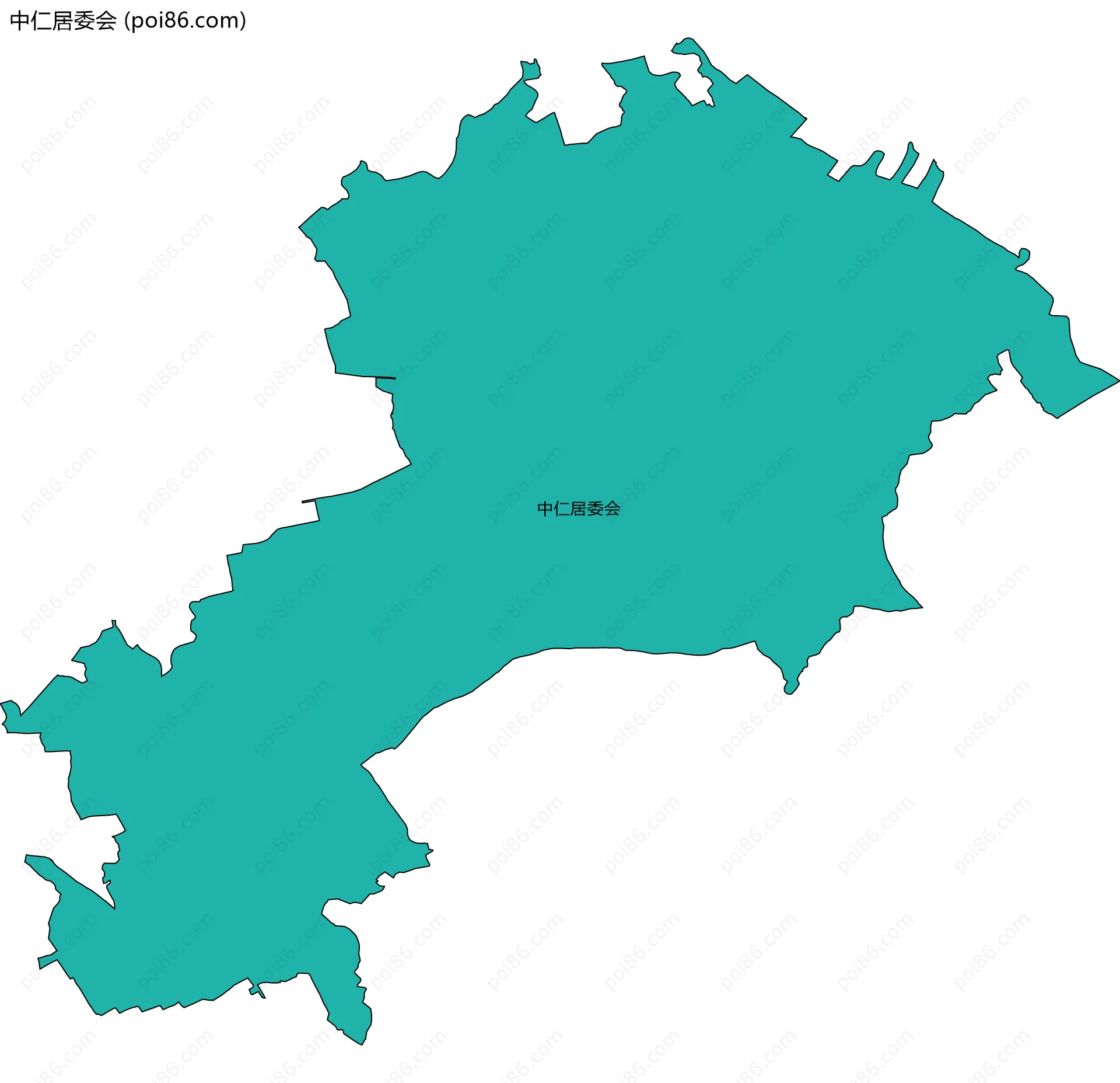 中仁居委会边界地图