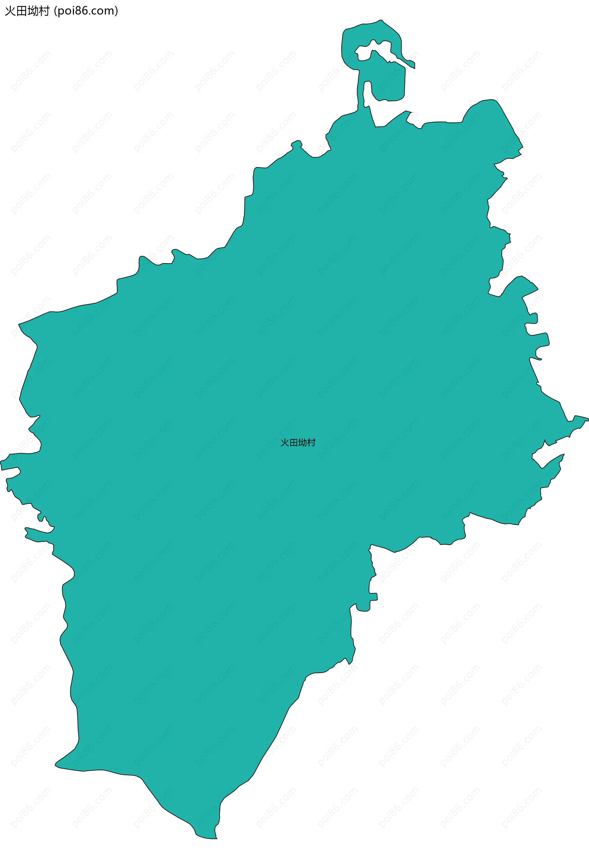 火田坳村边界地图