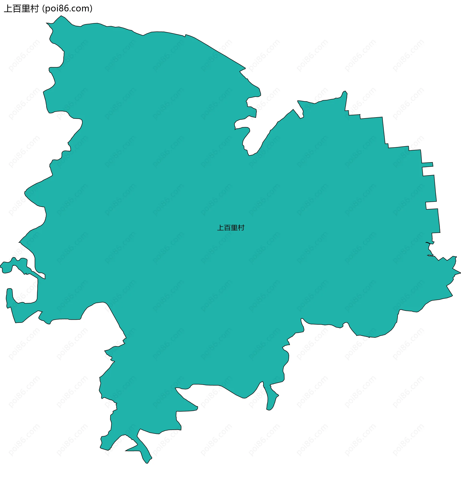 上百里村边界地图