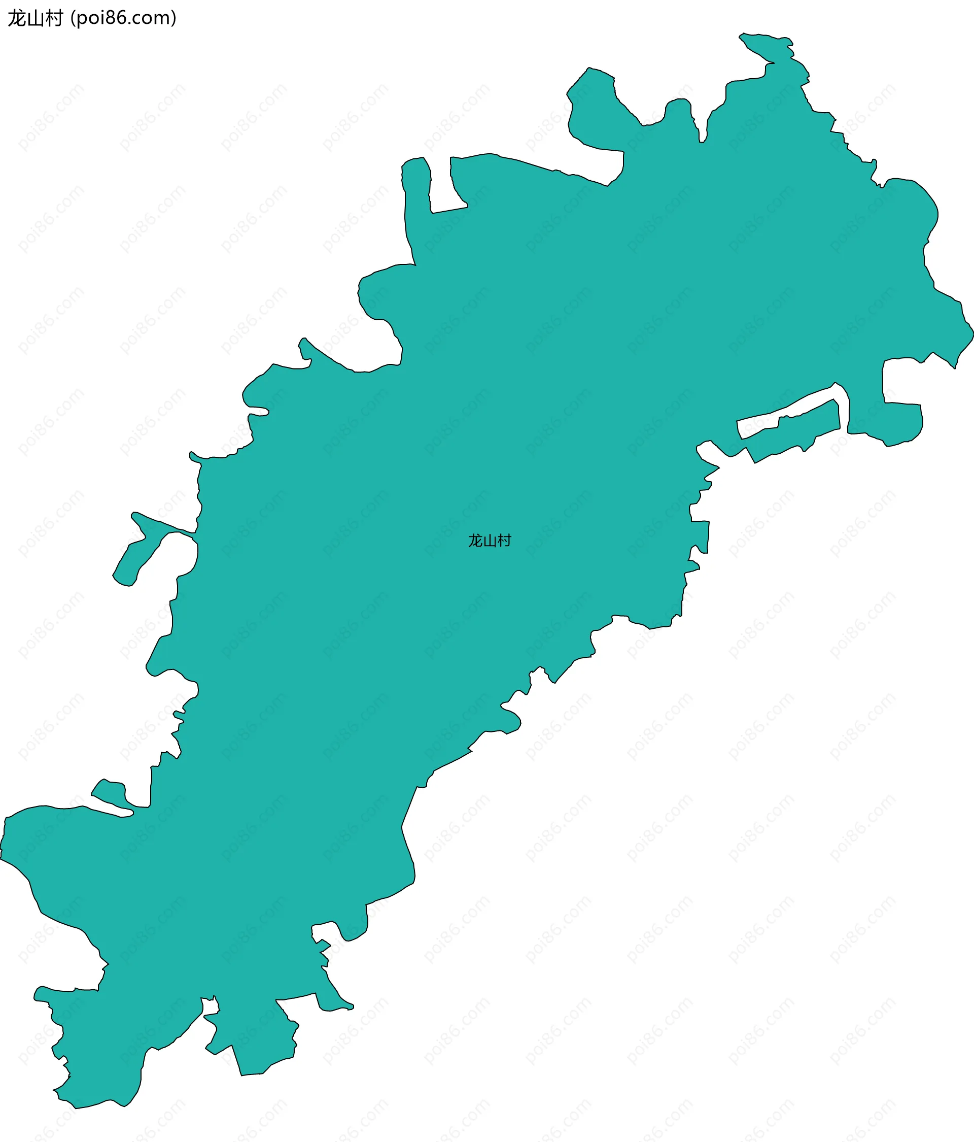 龙山村边界地图