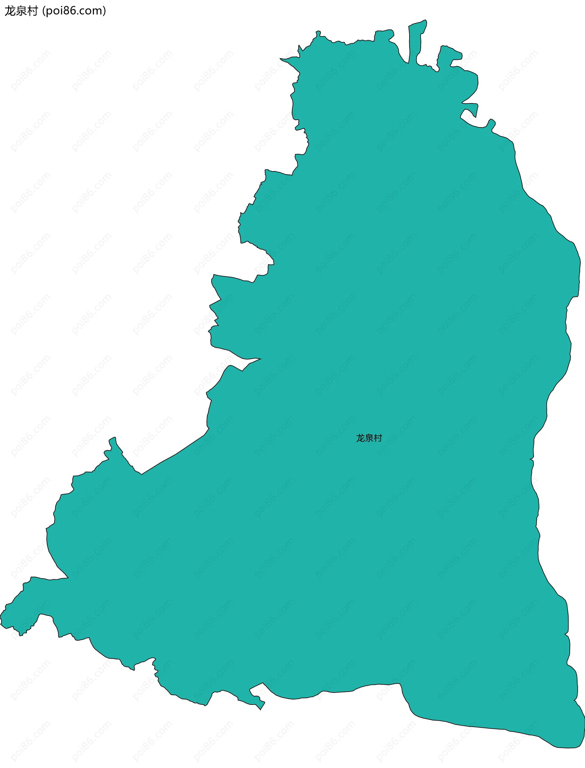 龙泉村边界地图