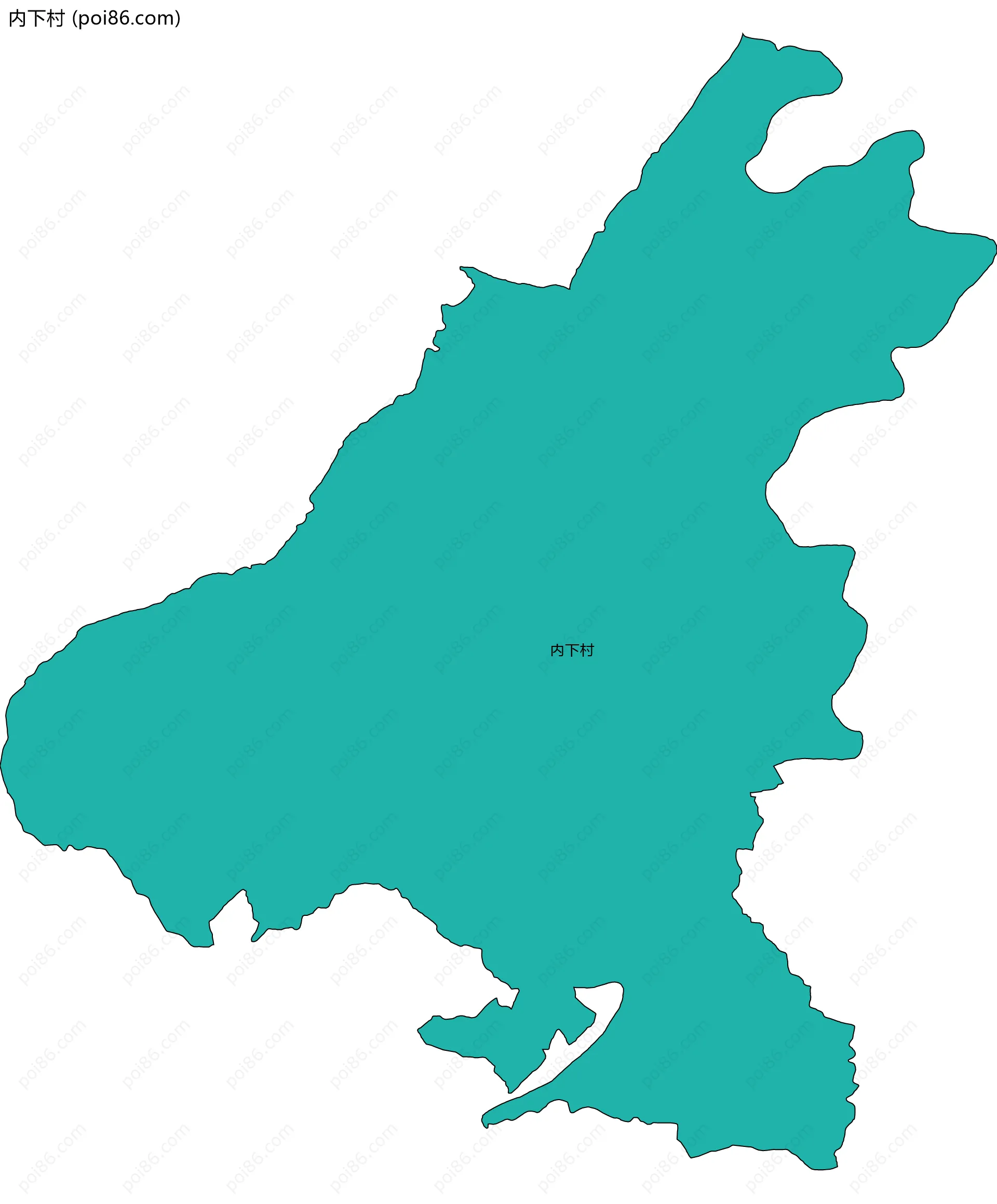 内下村边界地图