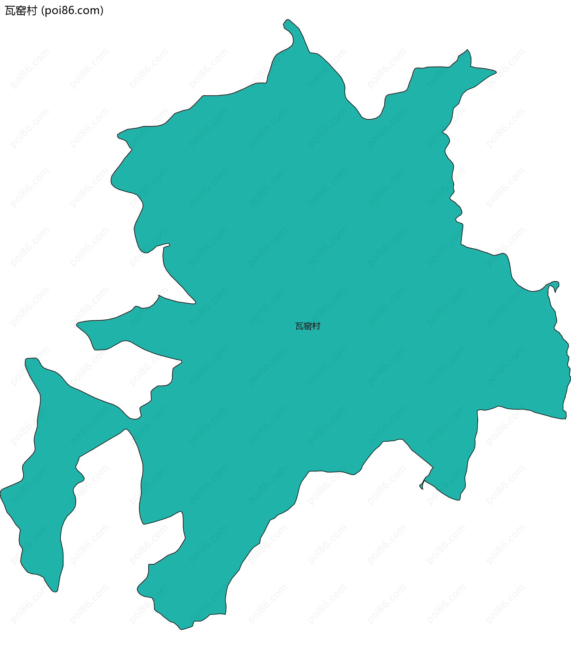 瓦窑村边界地图