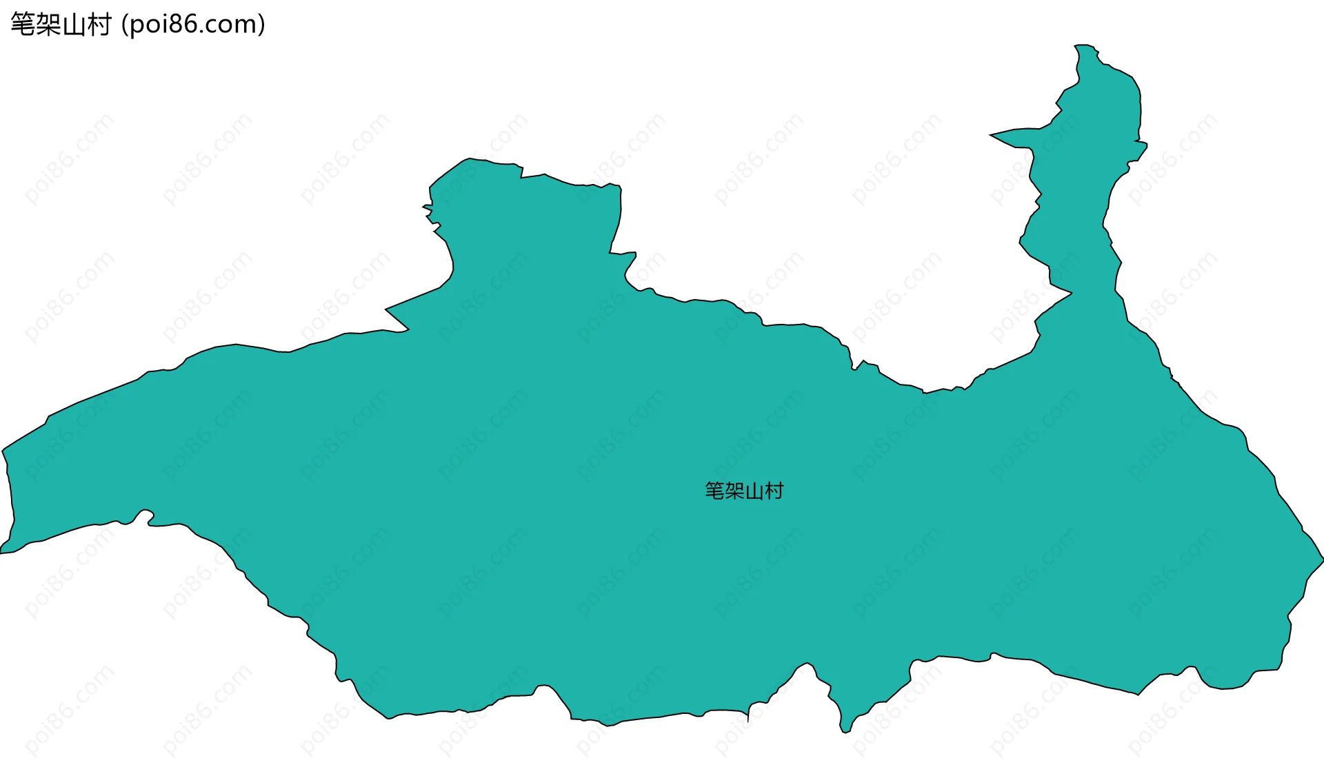 笔架山村边界地图