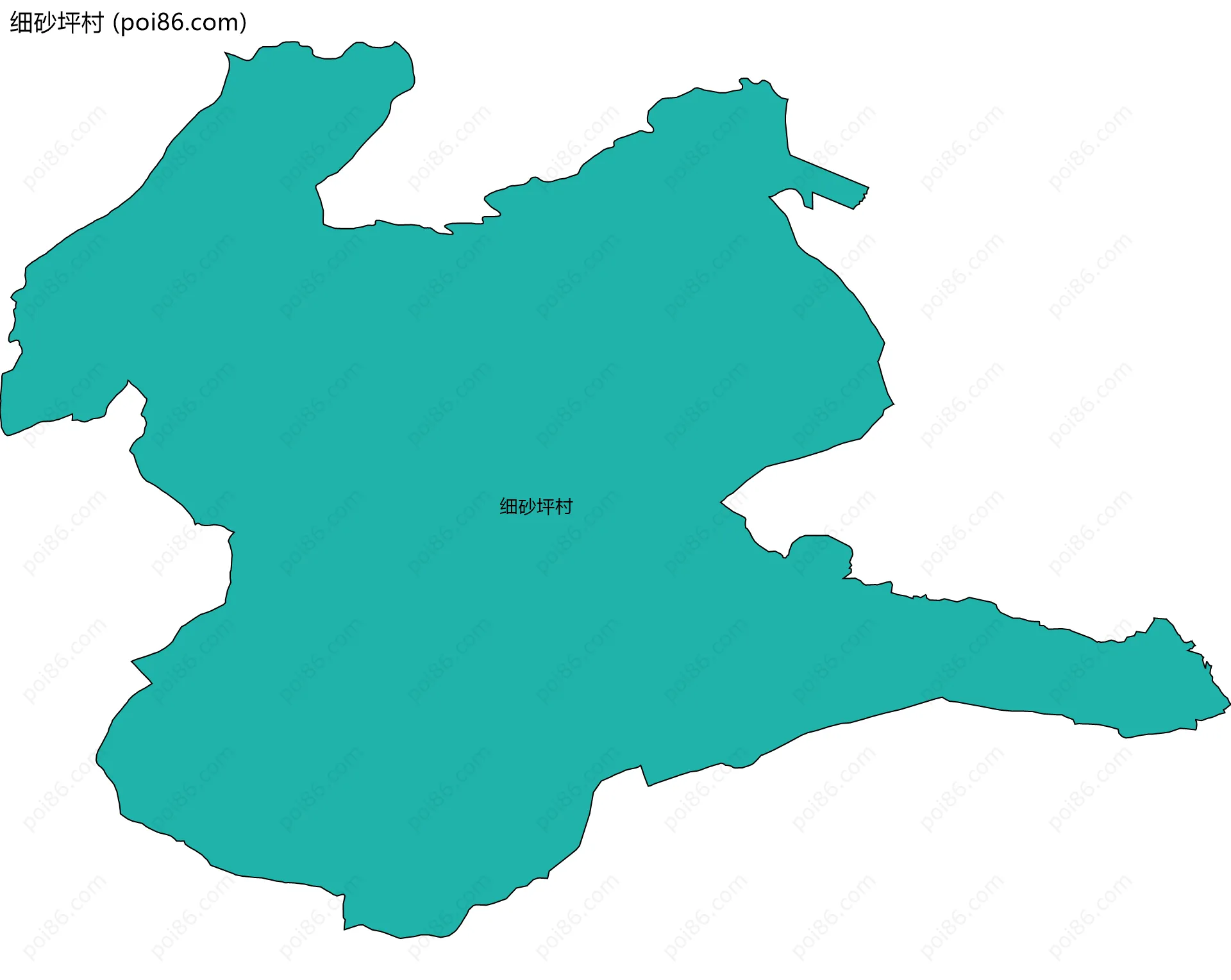细砂坪村边界地图