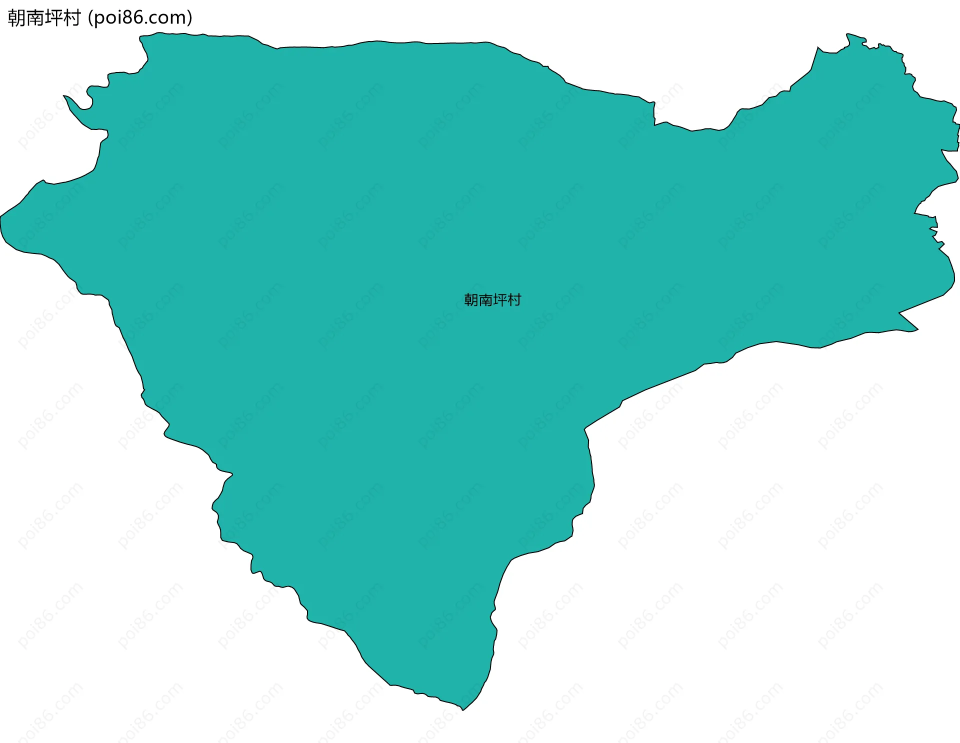 朝南坪村边界地图