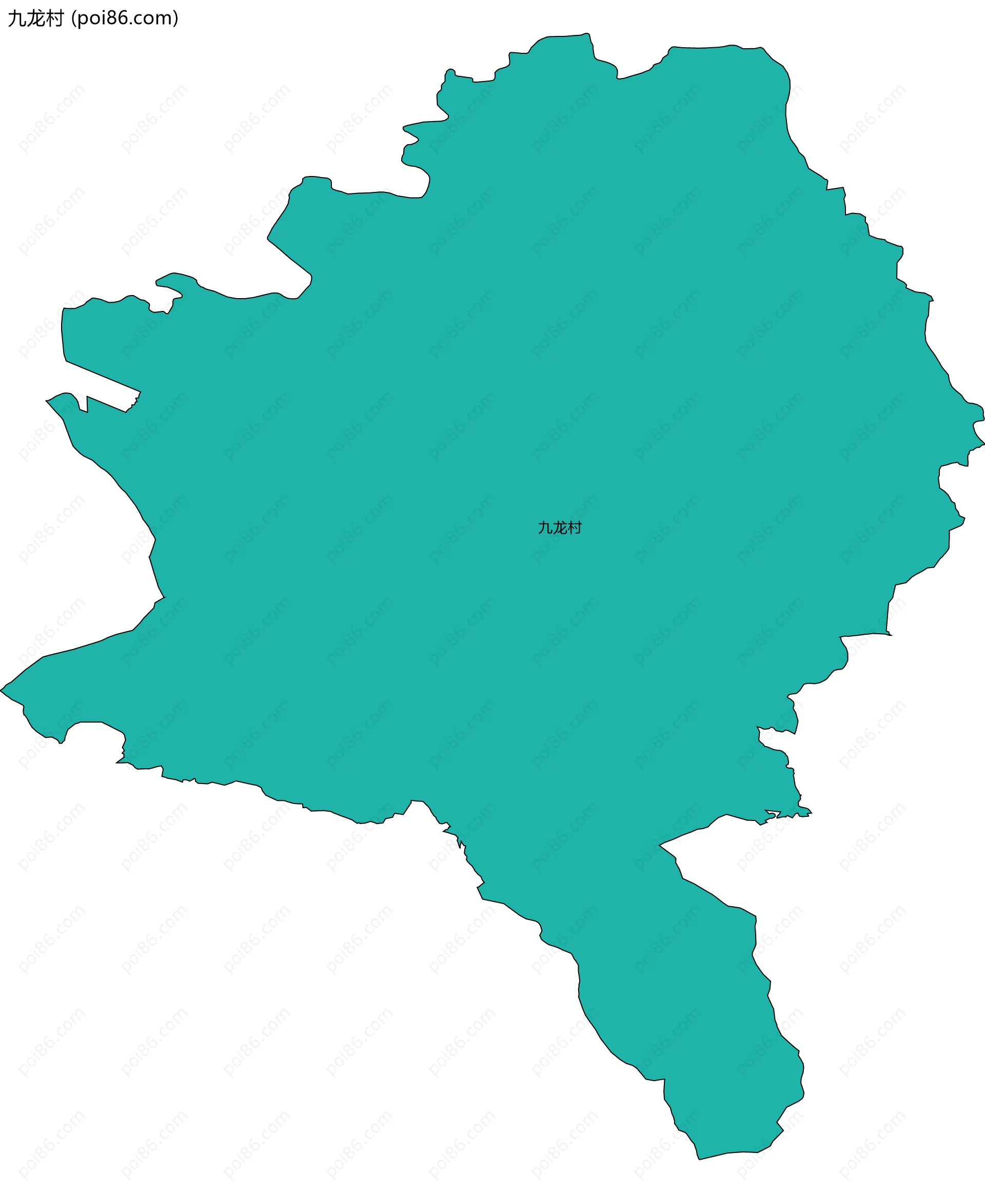 九龙村边界地图
