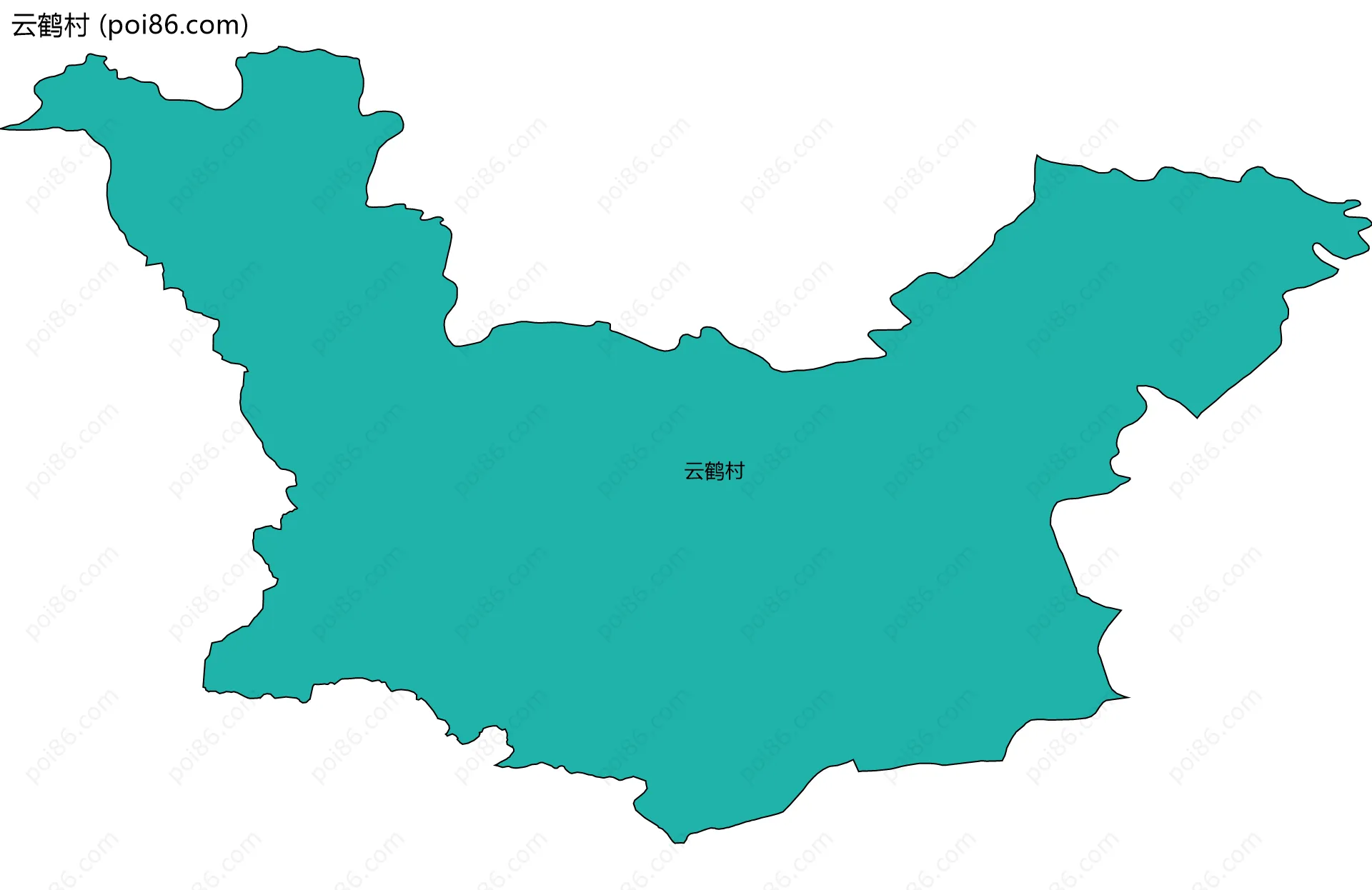 云鹤村边界地图