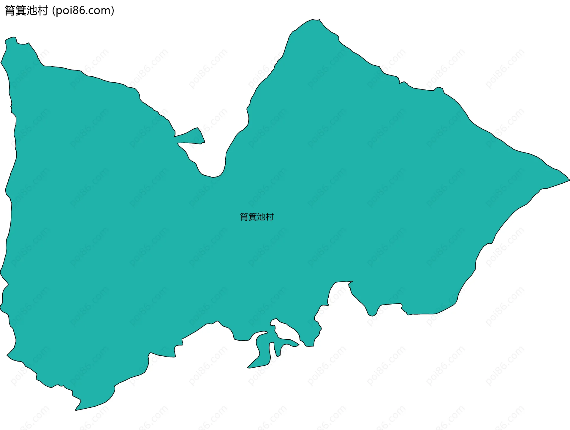 筲箕池村边界地图