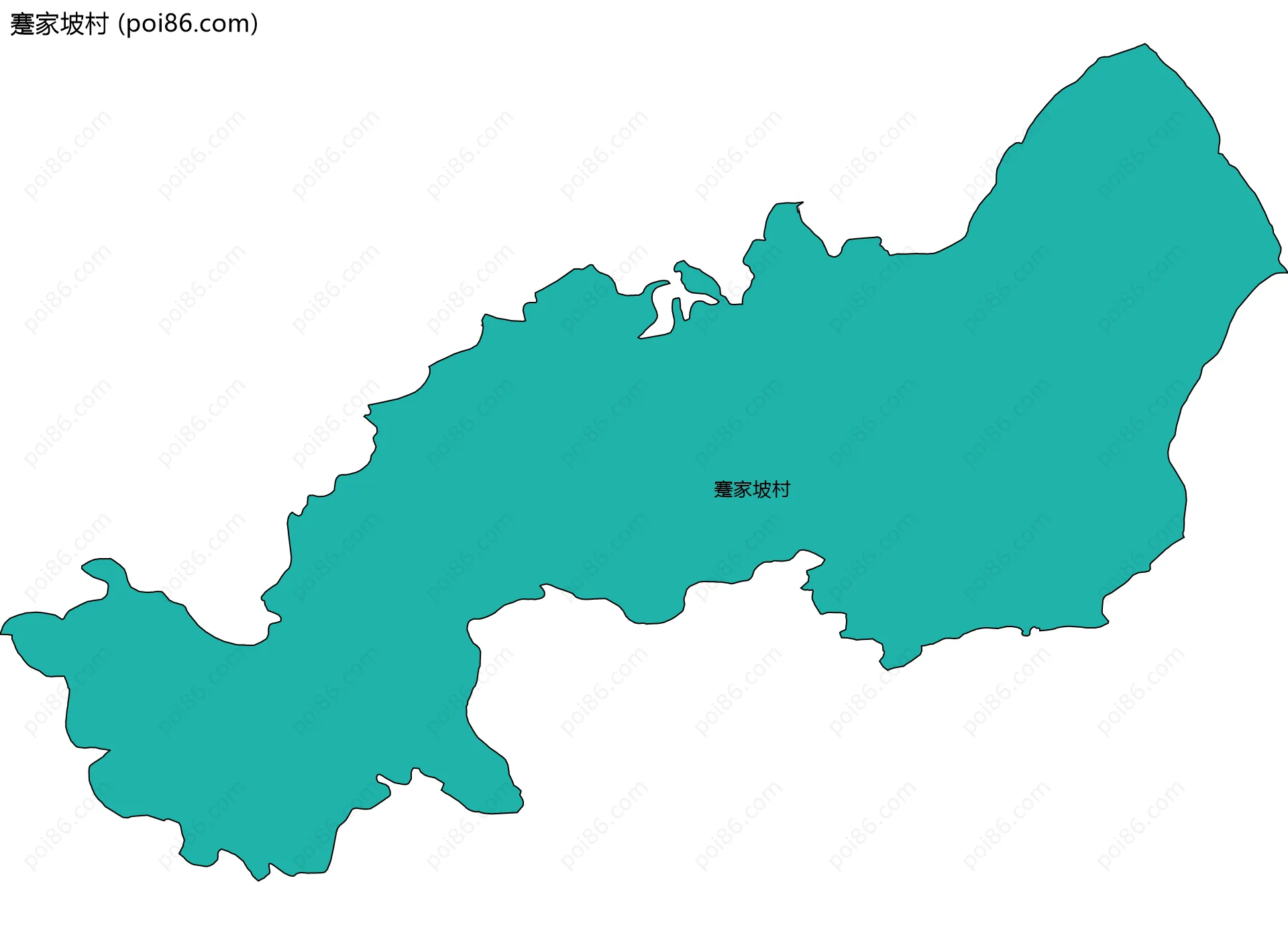 蹇家坡村边界地图