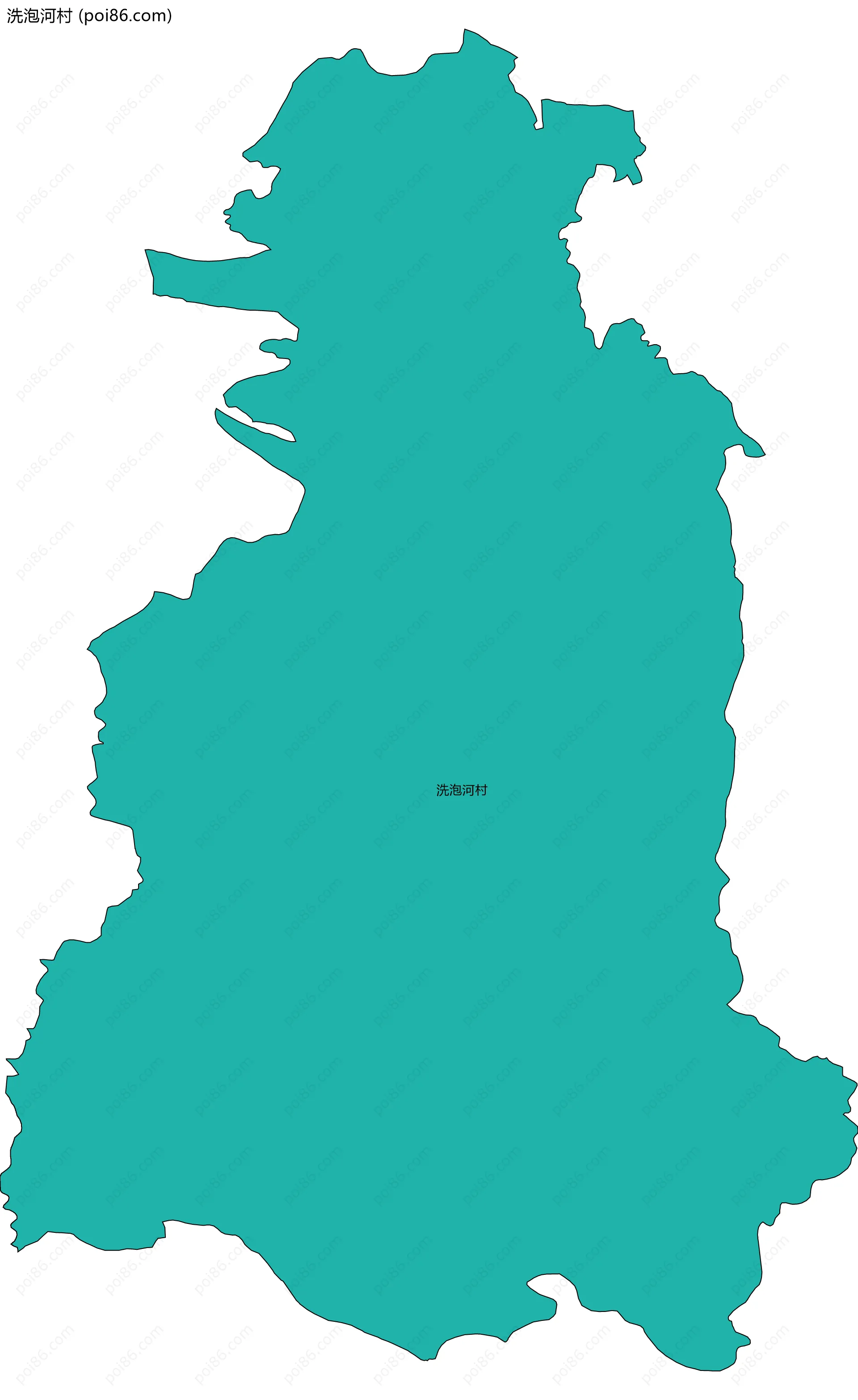 洗泡河村边界地图