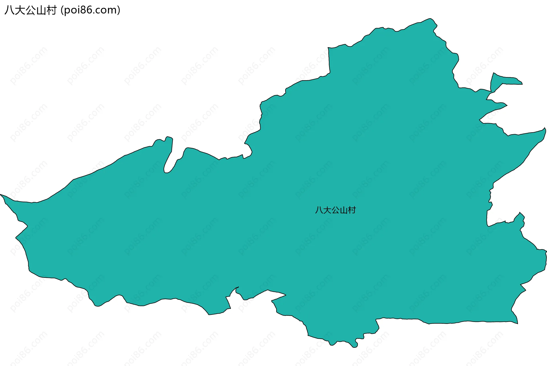八大公山村边界地图