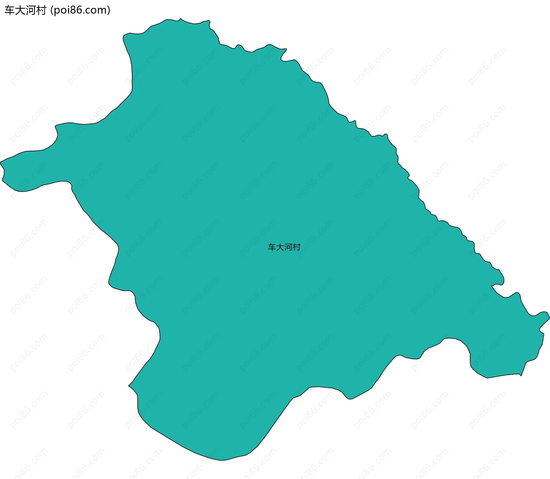 车大河村边界地图