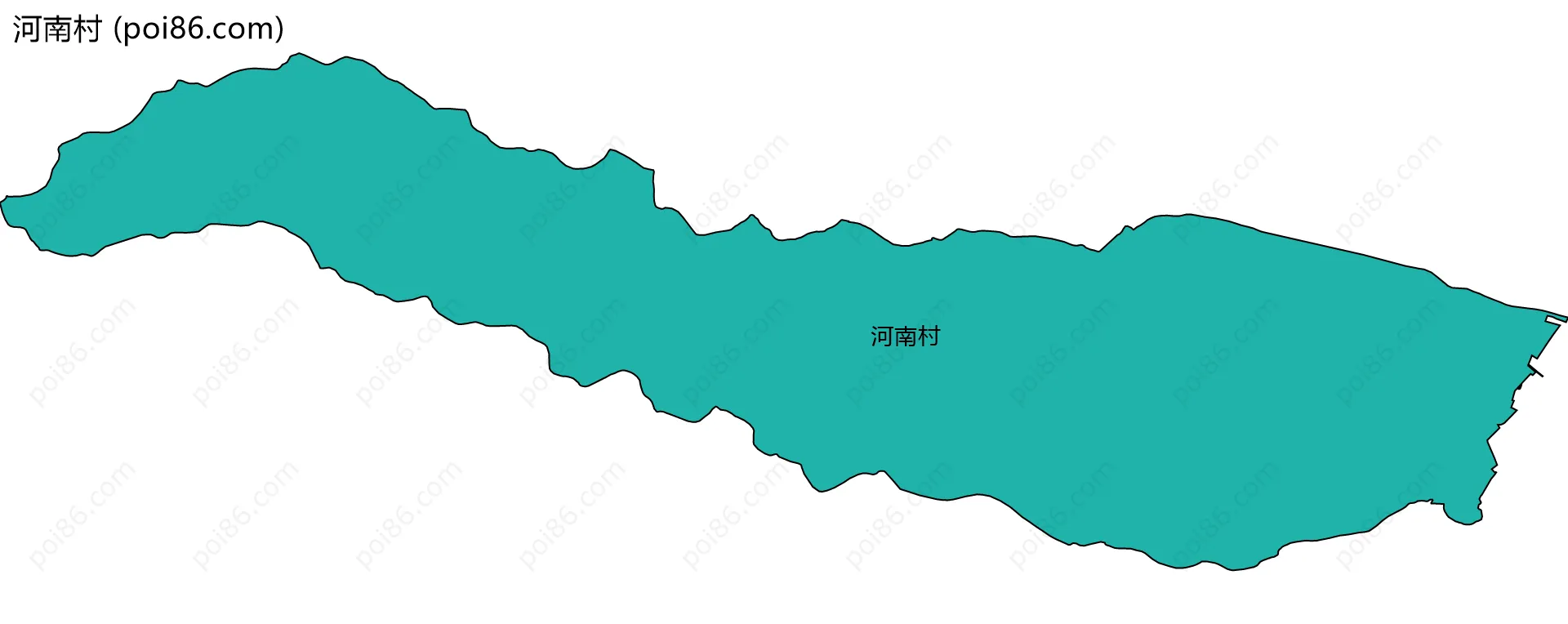 河南村边界地图