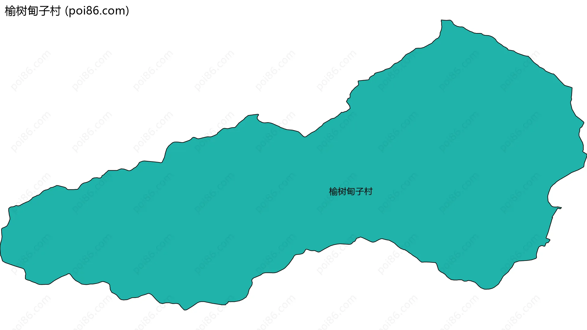 榆树甸子村边界地图