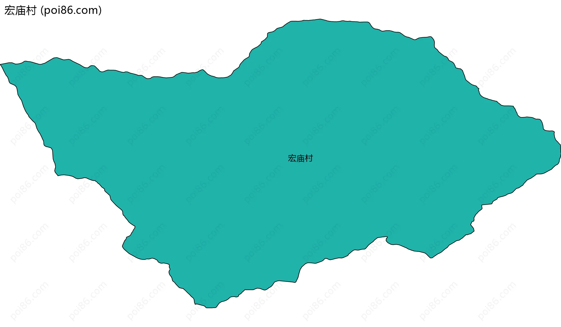 宏庙村边界地图