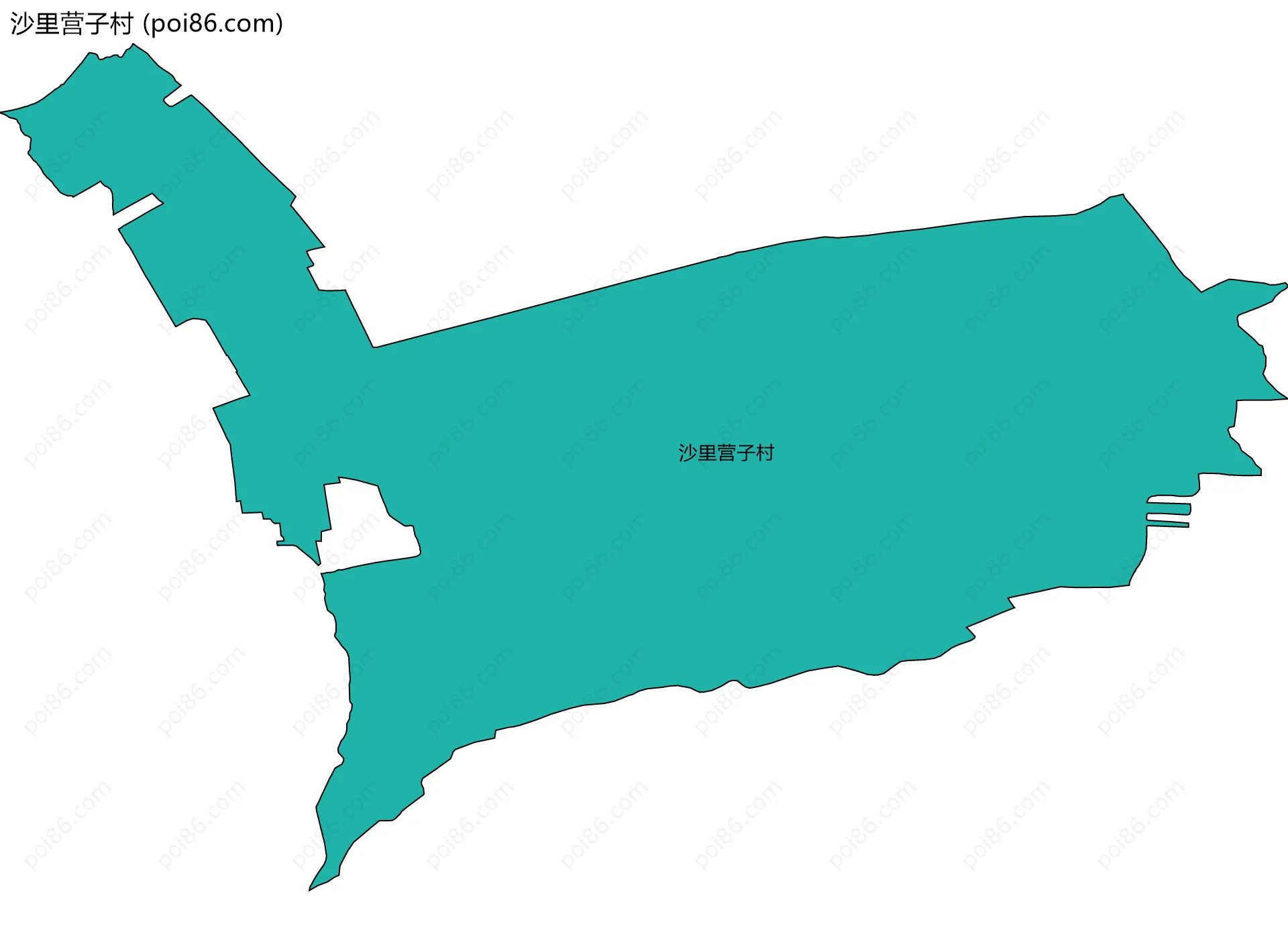 沙里营子村边界地图