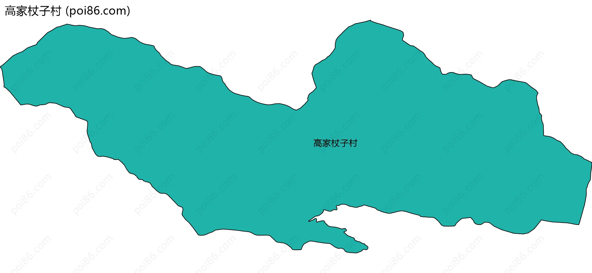 高家杖子村边界地图