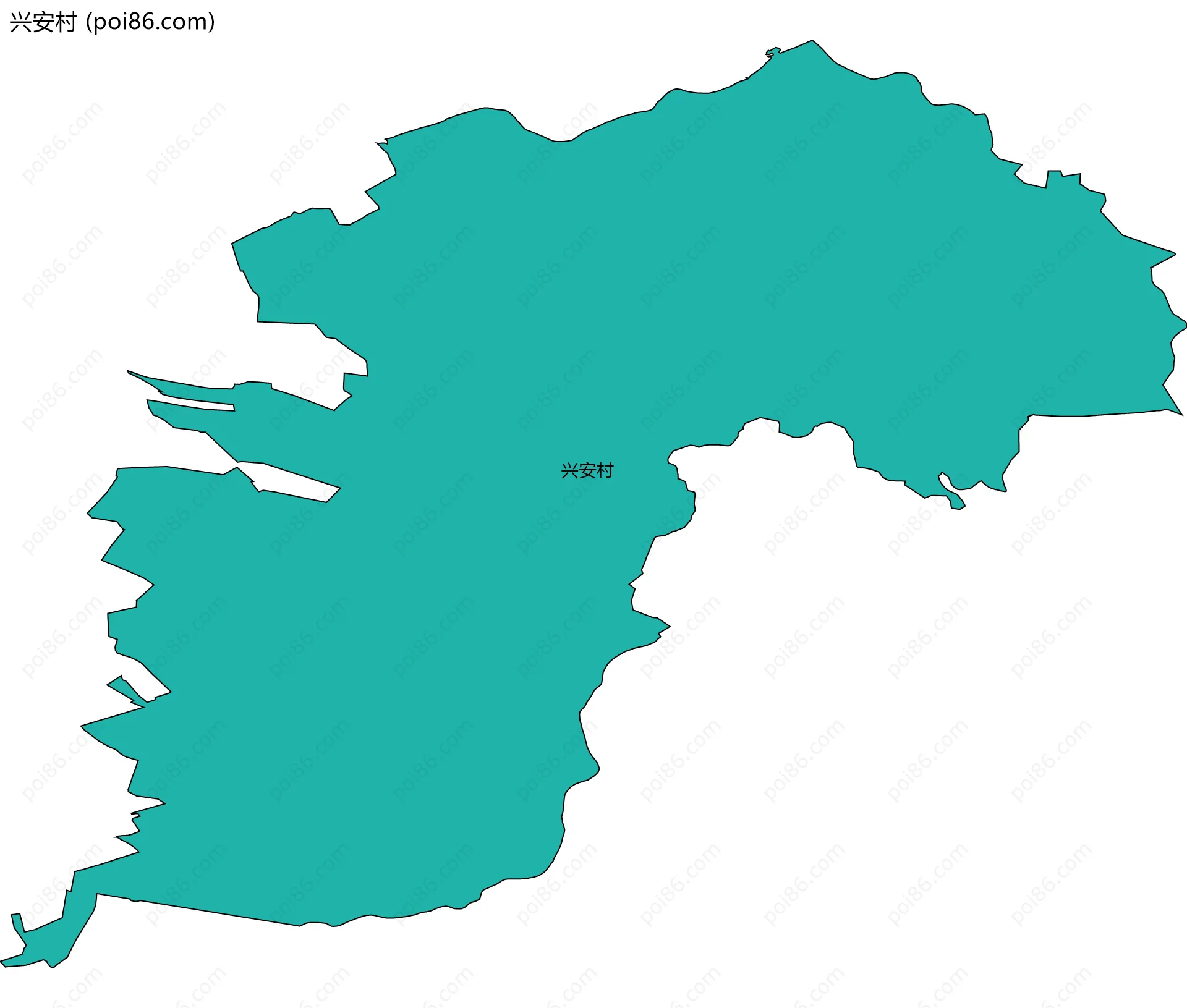 兴安村边界地图