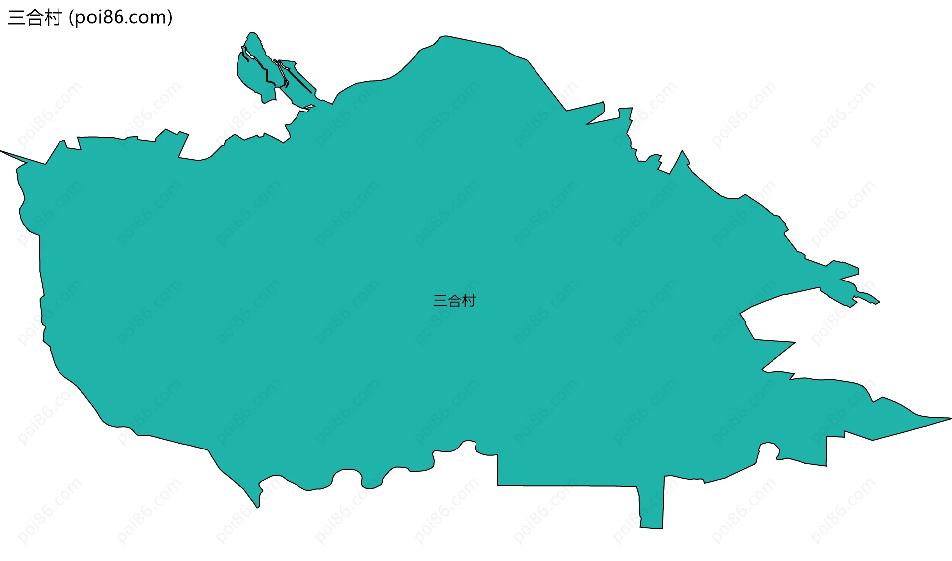 三合村边界地图