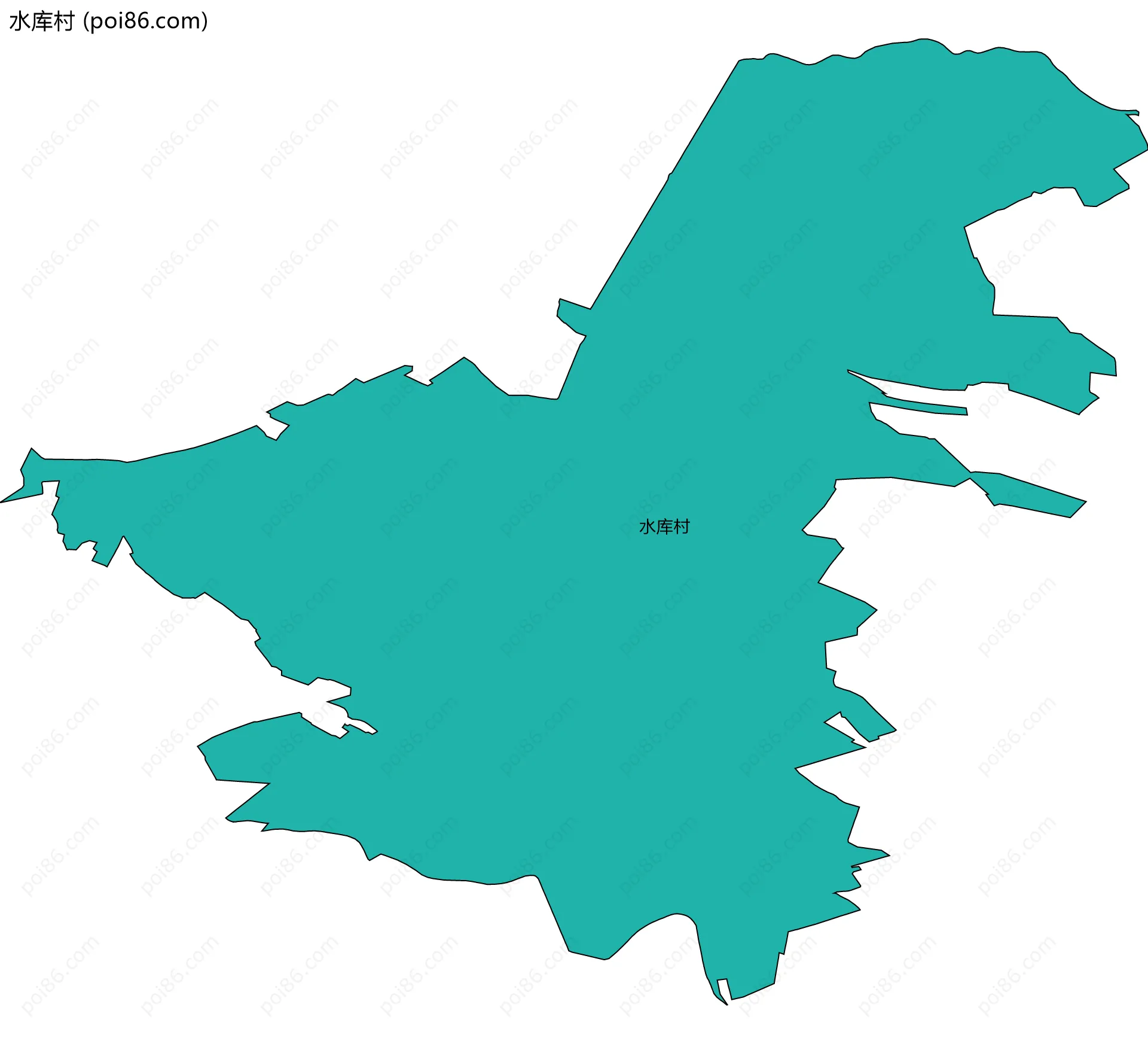 水库村边界地图