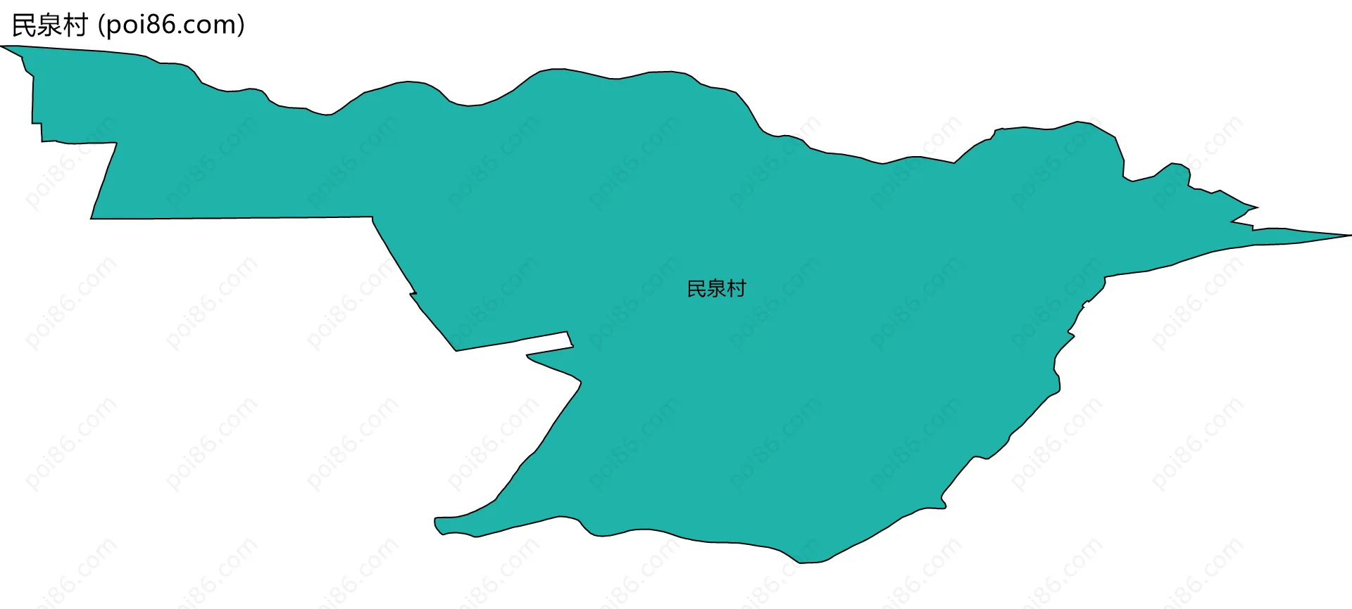 民泉村边界地图