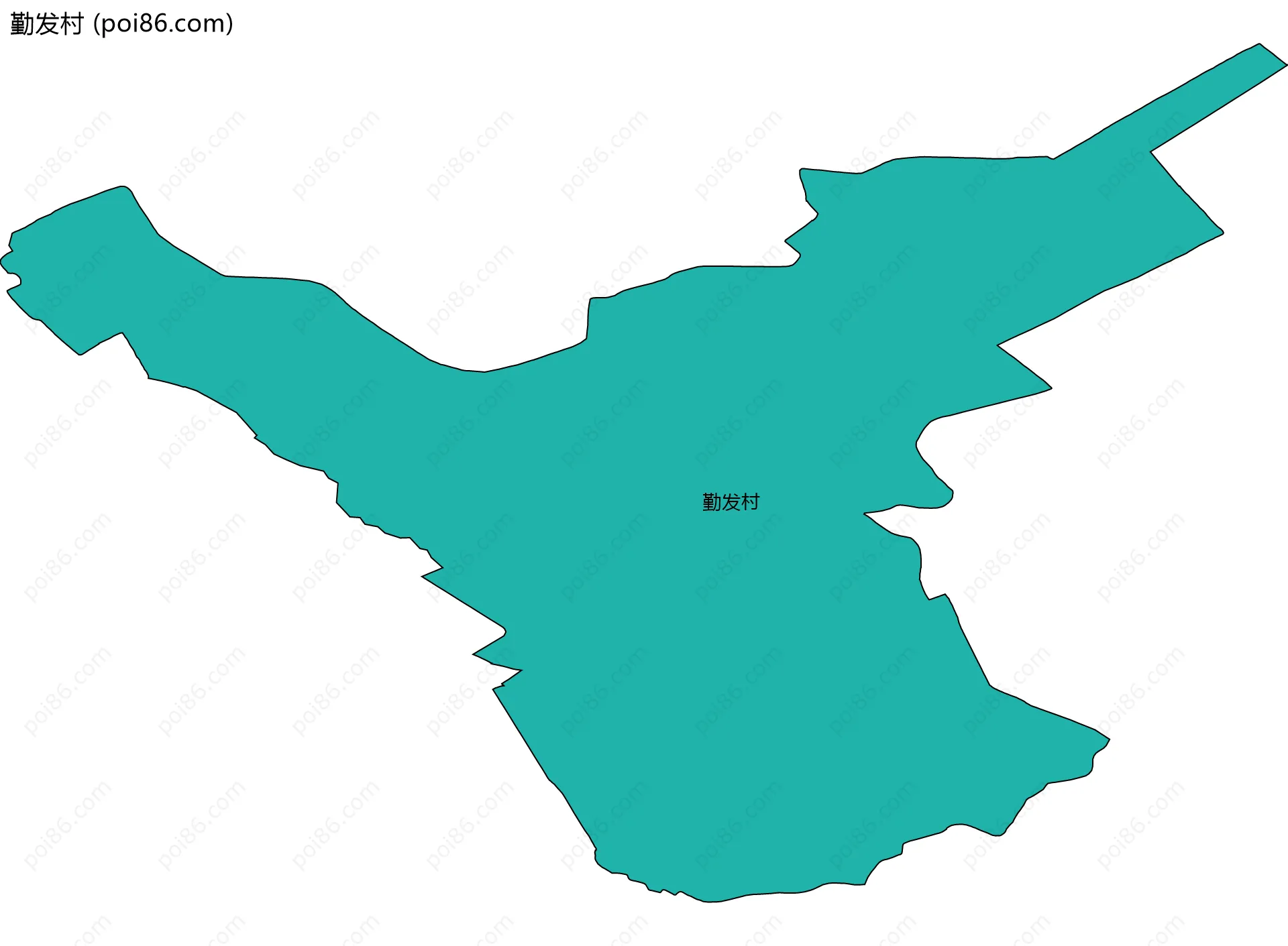 勤发村边界地图