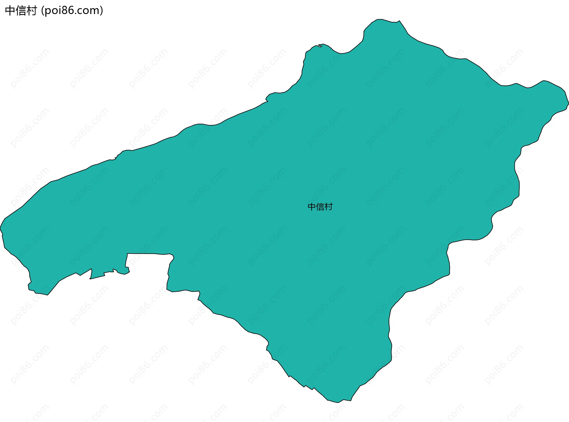 中信村边界地图