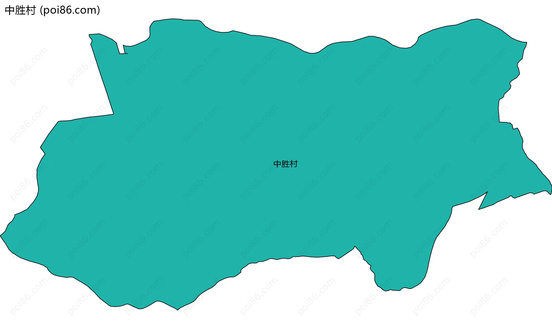 中胜村边界地图
