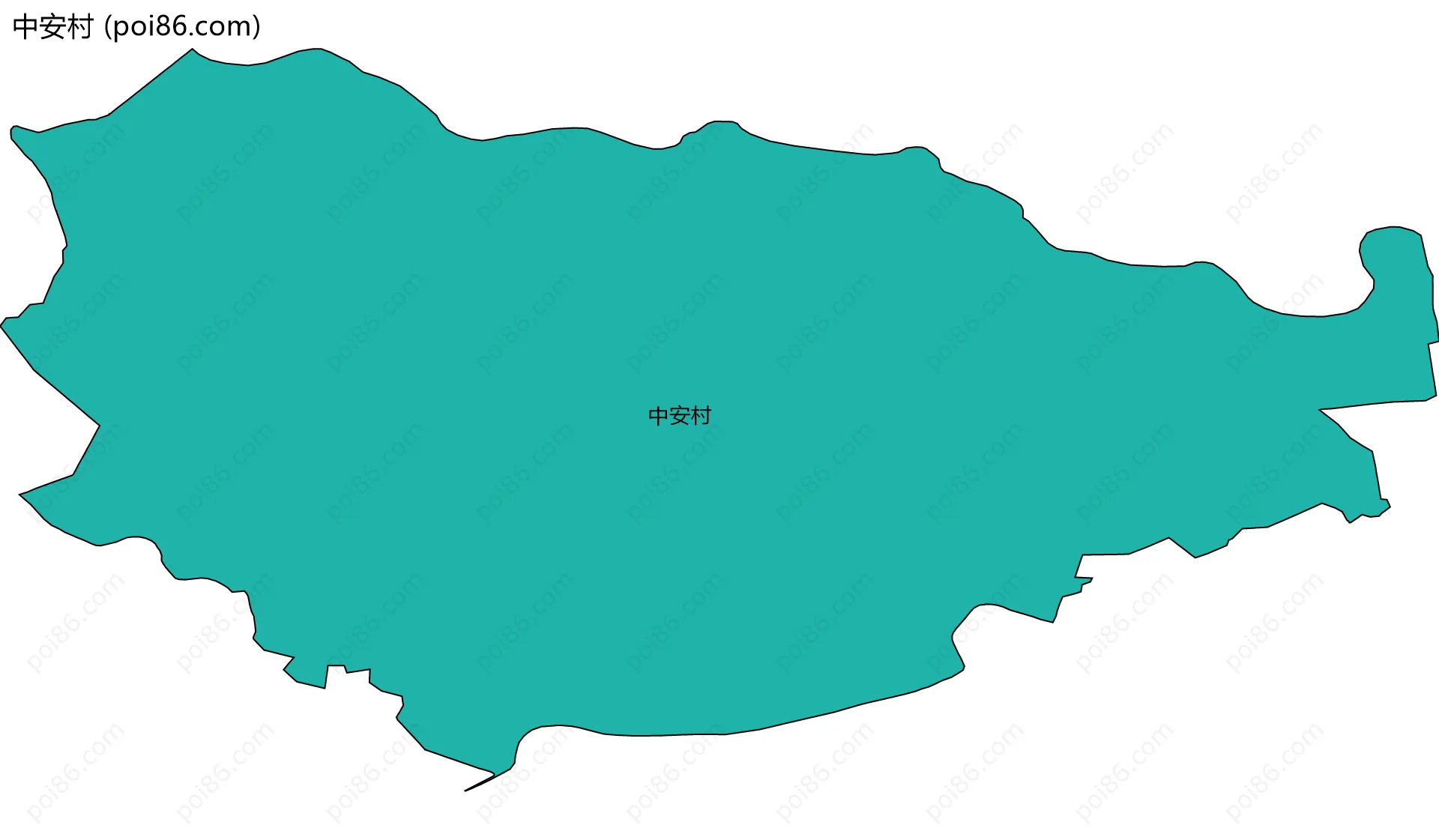 中安村边界地图