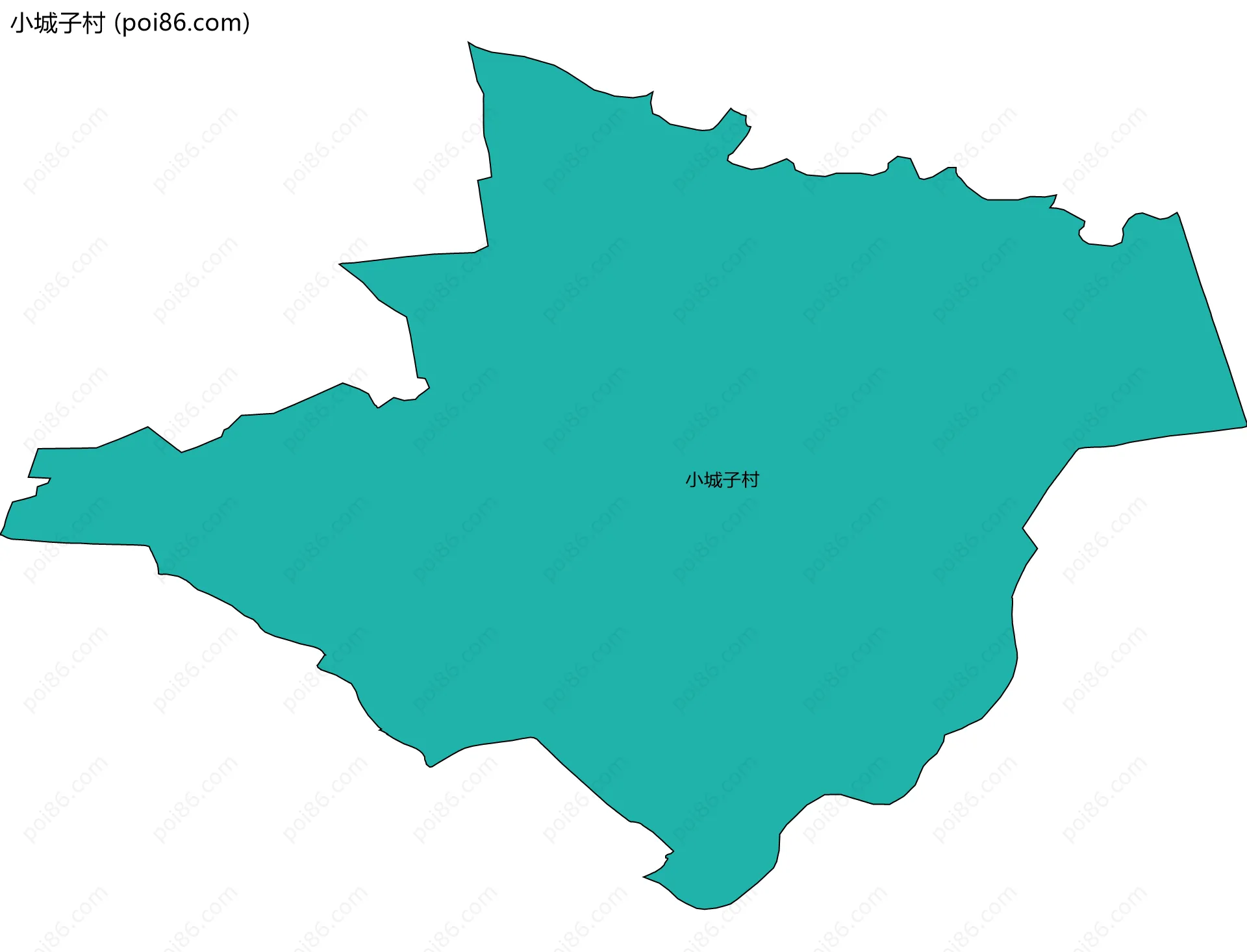 小城子村边界地图